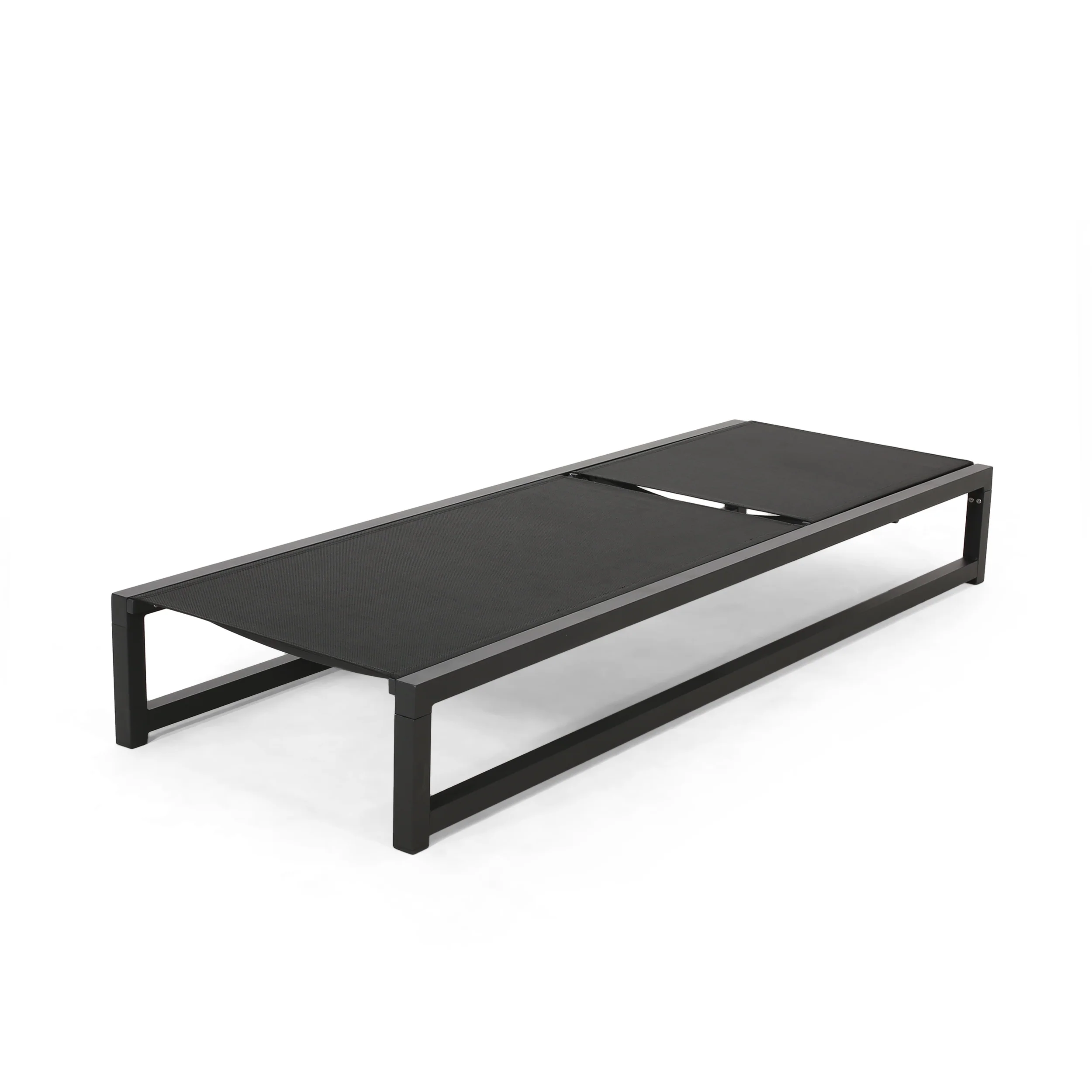 Moderna Outdoor Aluminum Chaise Lounge with Mesh Seating - furnishings