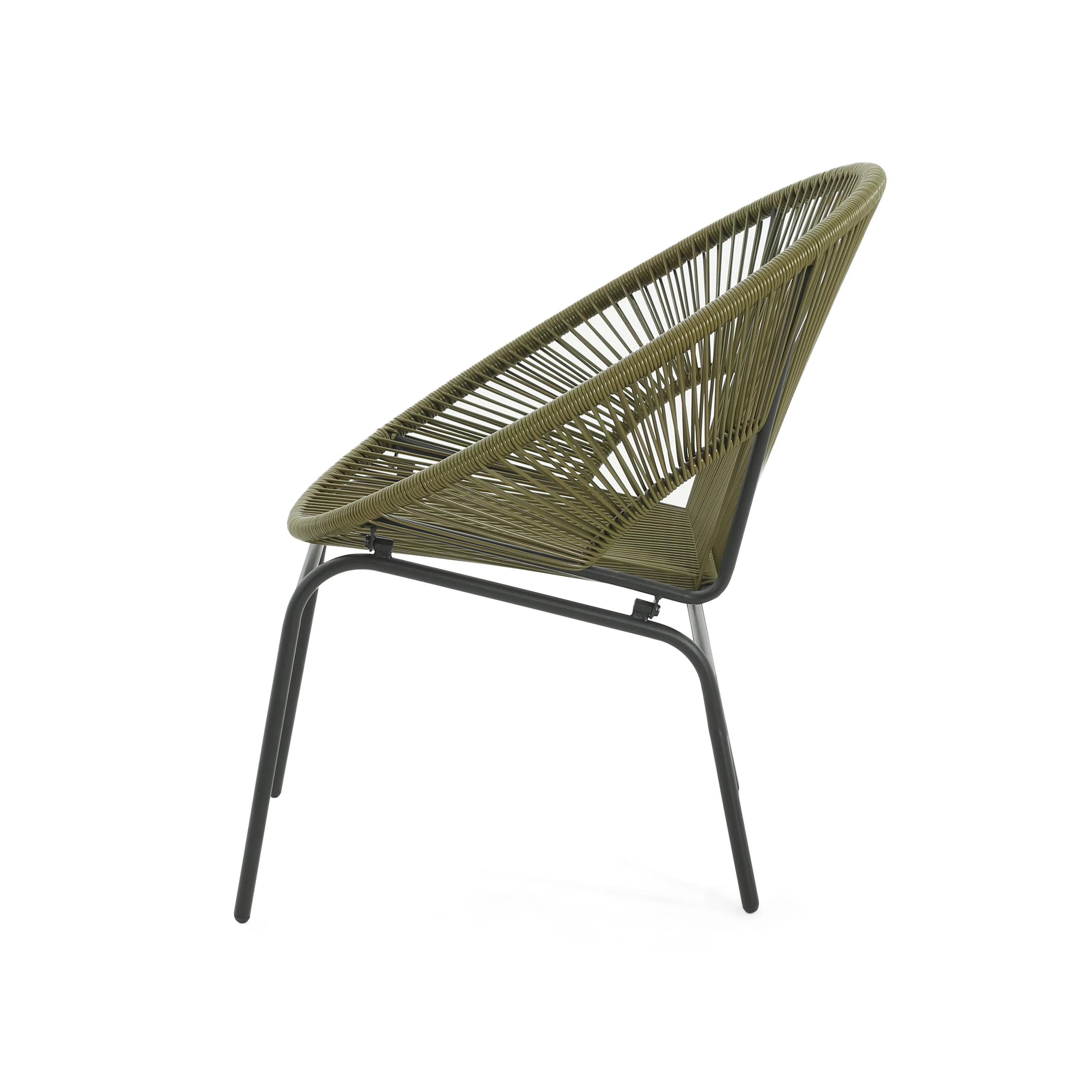 Carver Indoor & Outdoor Acapulco Weave Faux Rattan Club Chairs (Set of 2) - furnishings