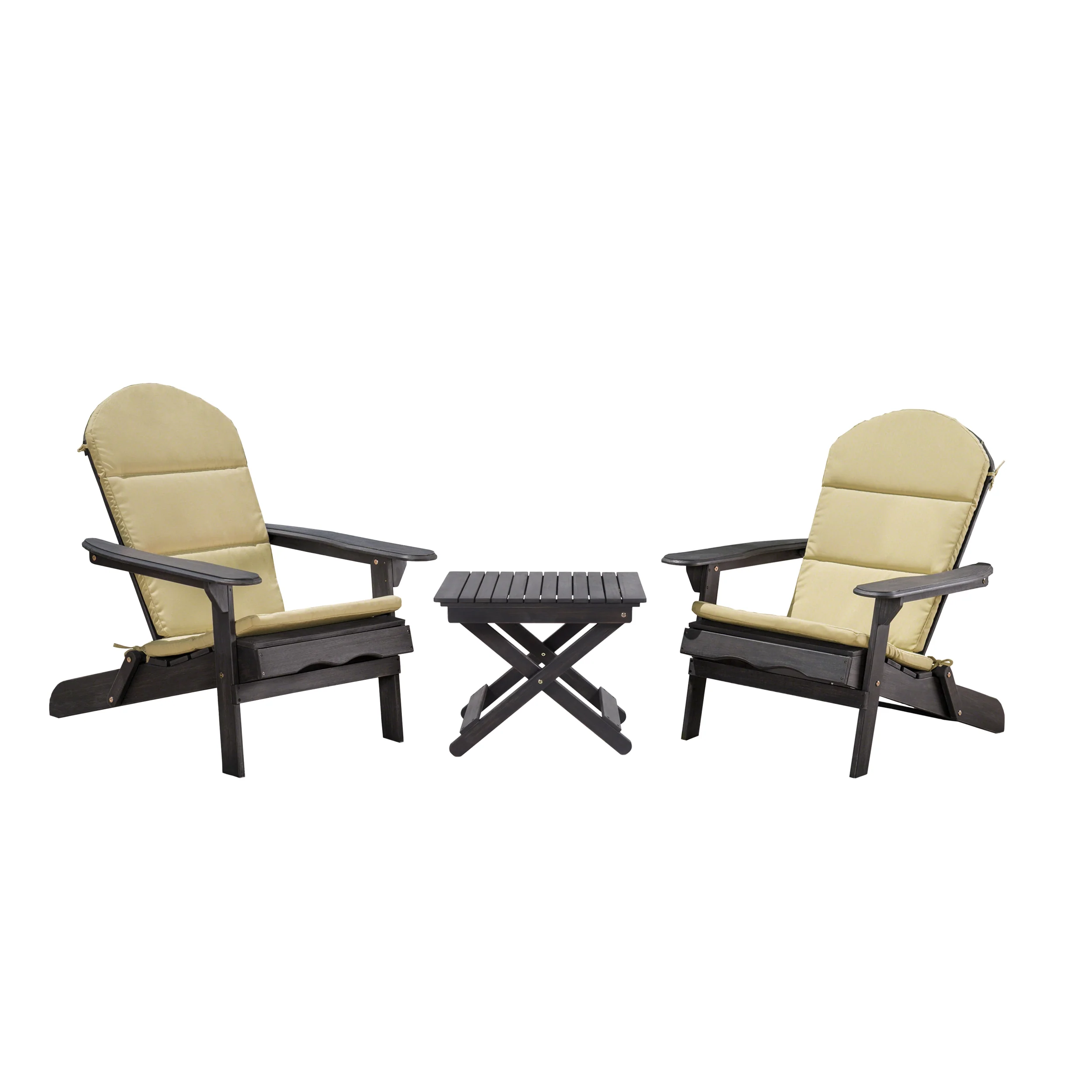 Reed Outdoor 2 Seater Acacia Wood Chat Set with Water Resistant Cushions - furnishings