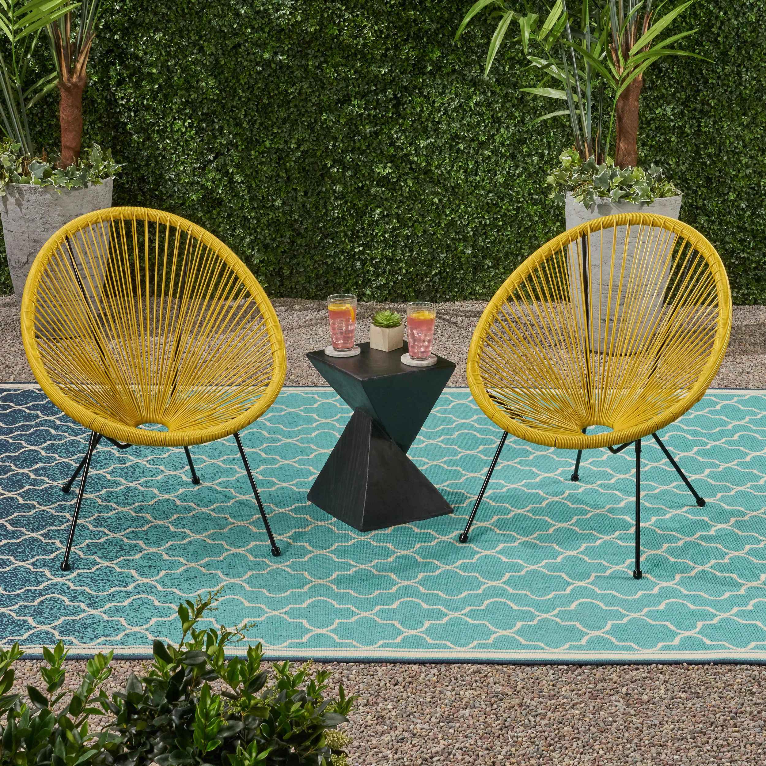 Major Outdoor Mexican String Weave Chair (Set of 2) - furnishings