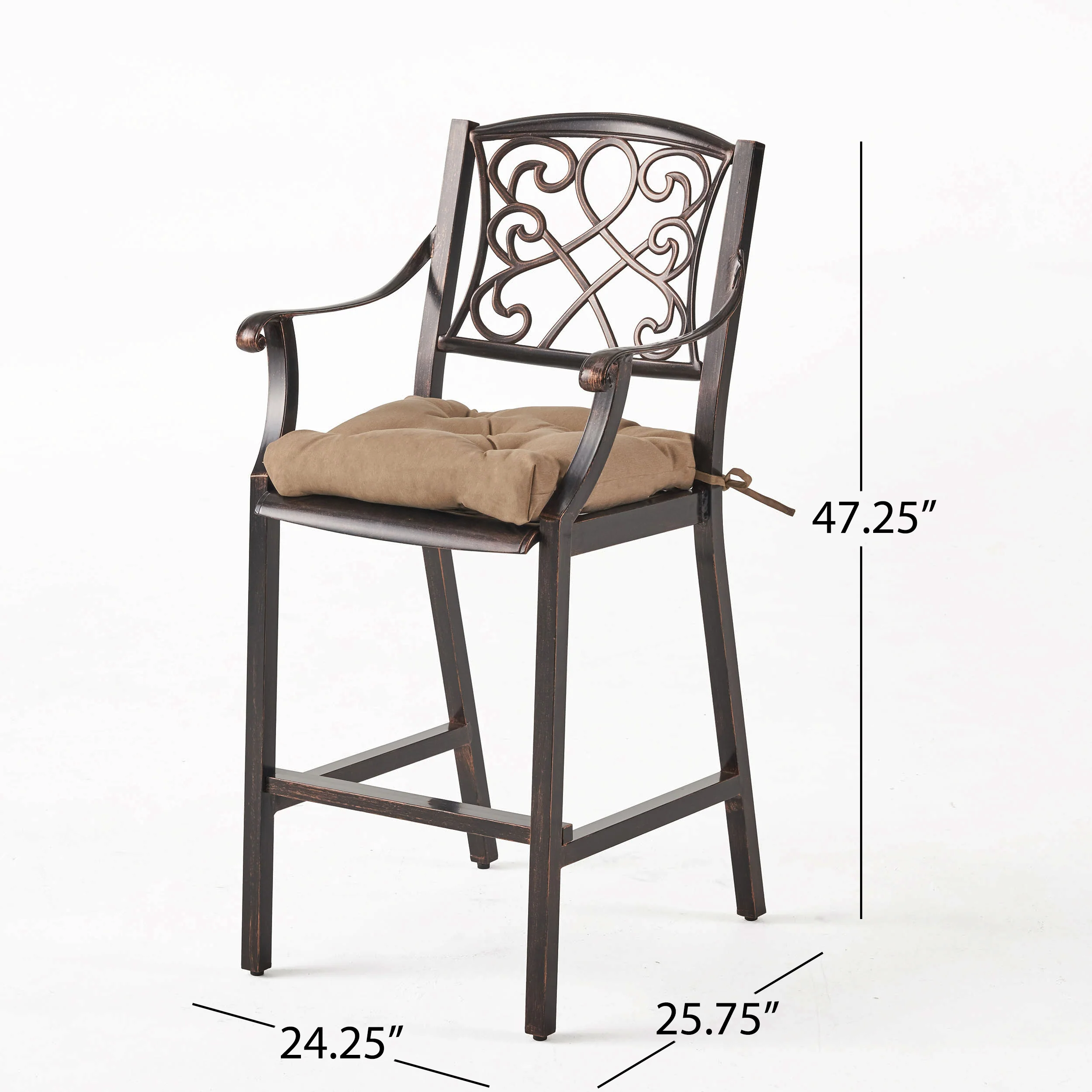 Sibyl Outdoor Barstool with Cushion (Set of 4) - furnishings