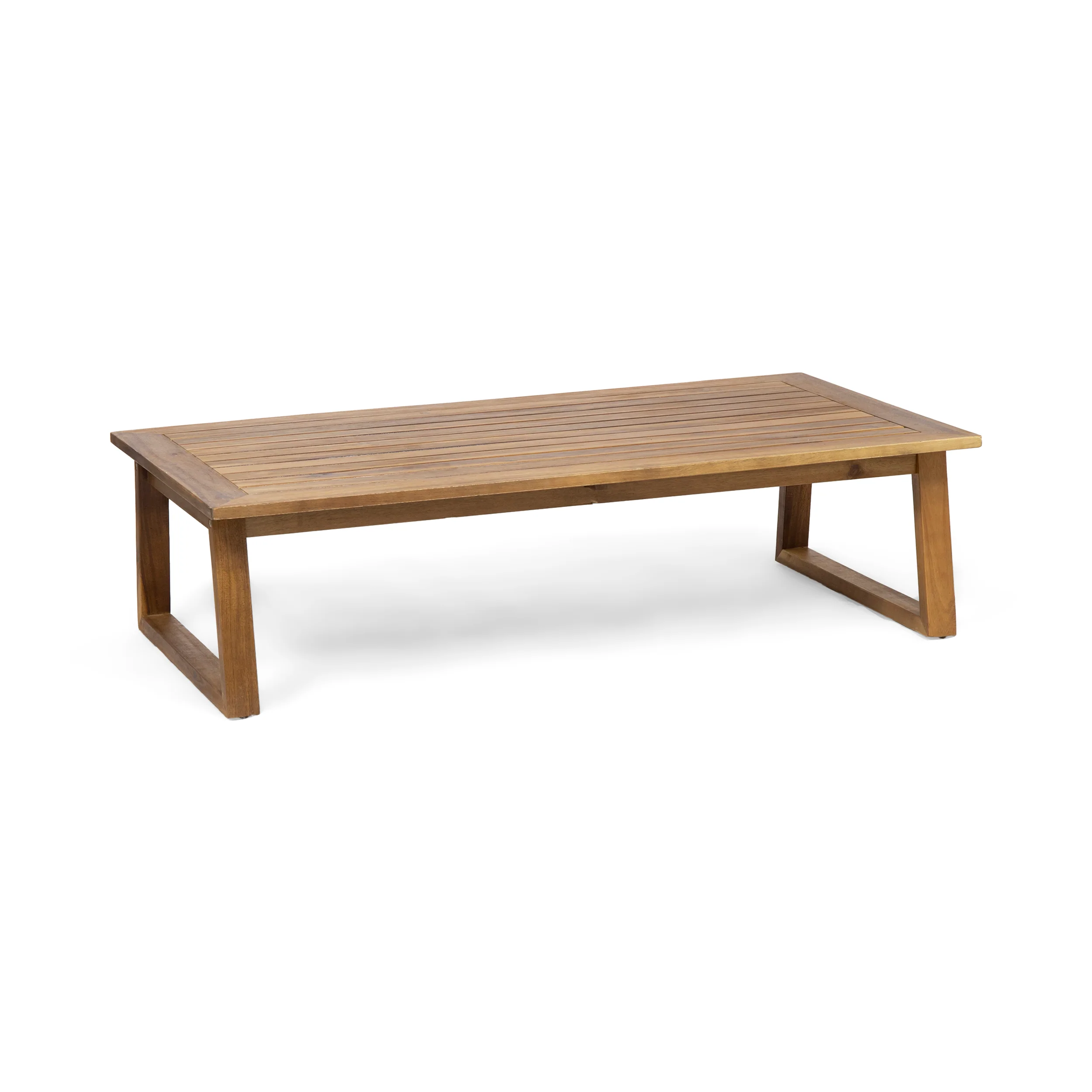 Marlee Outdoor Acacia Wood Chat Set with Coffee Table - furnishings