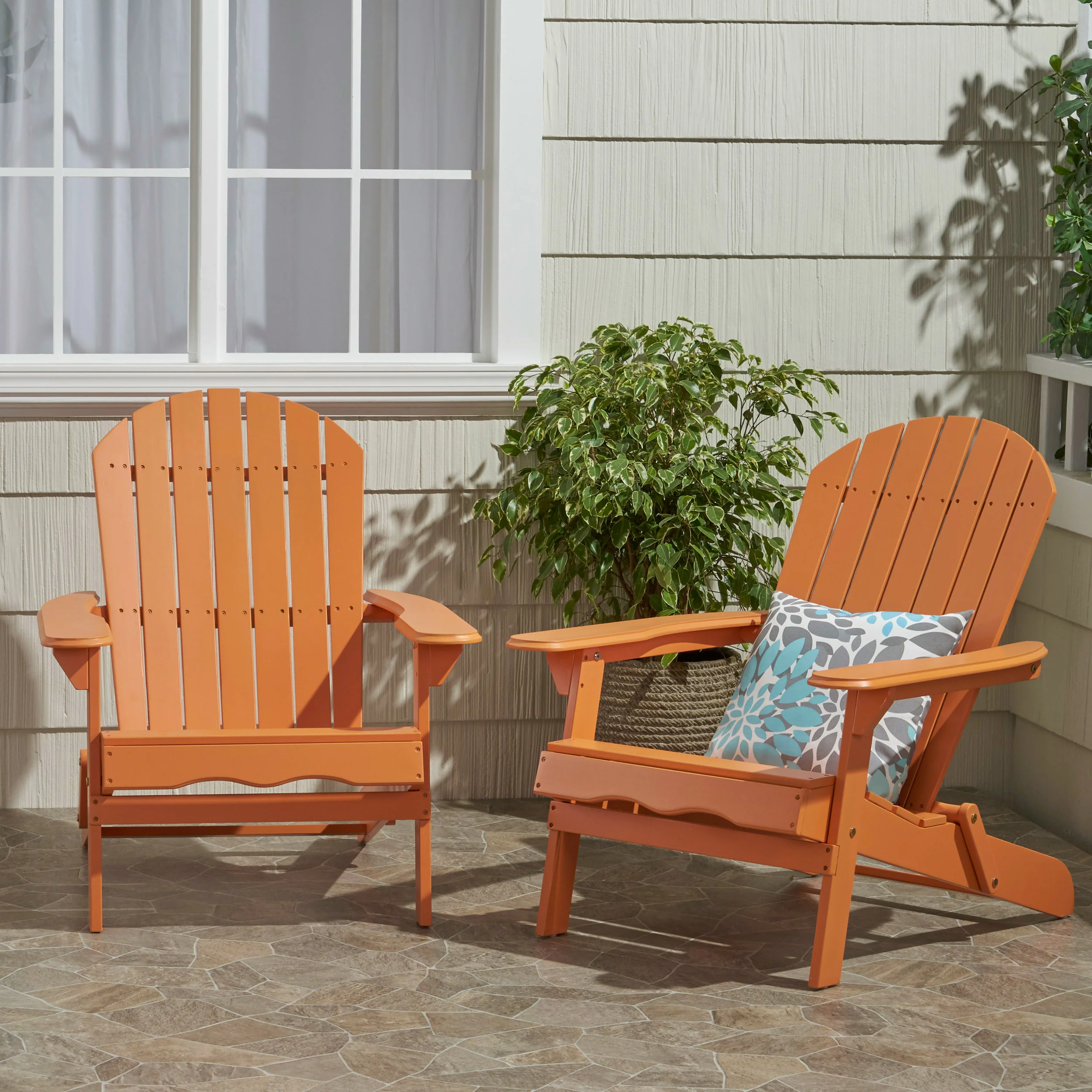 Milan Outdoor Acacia Wood Folding Adirondack Chair - furnishings