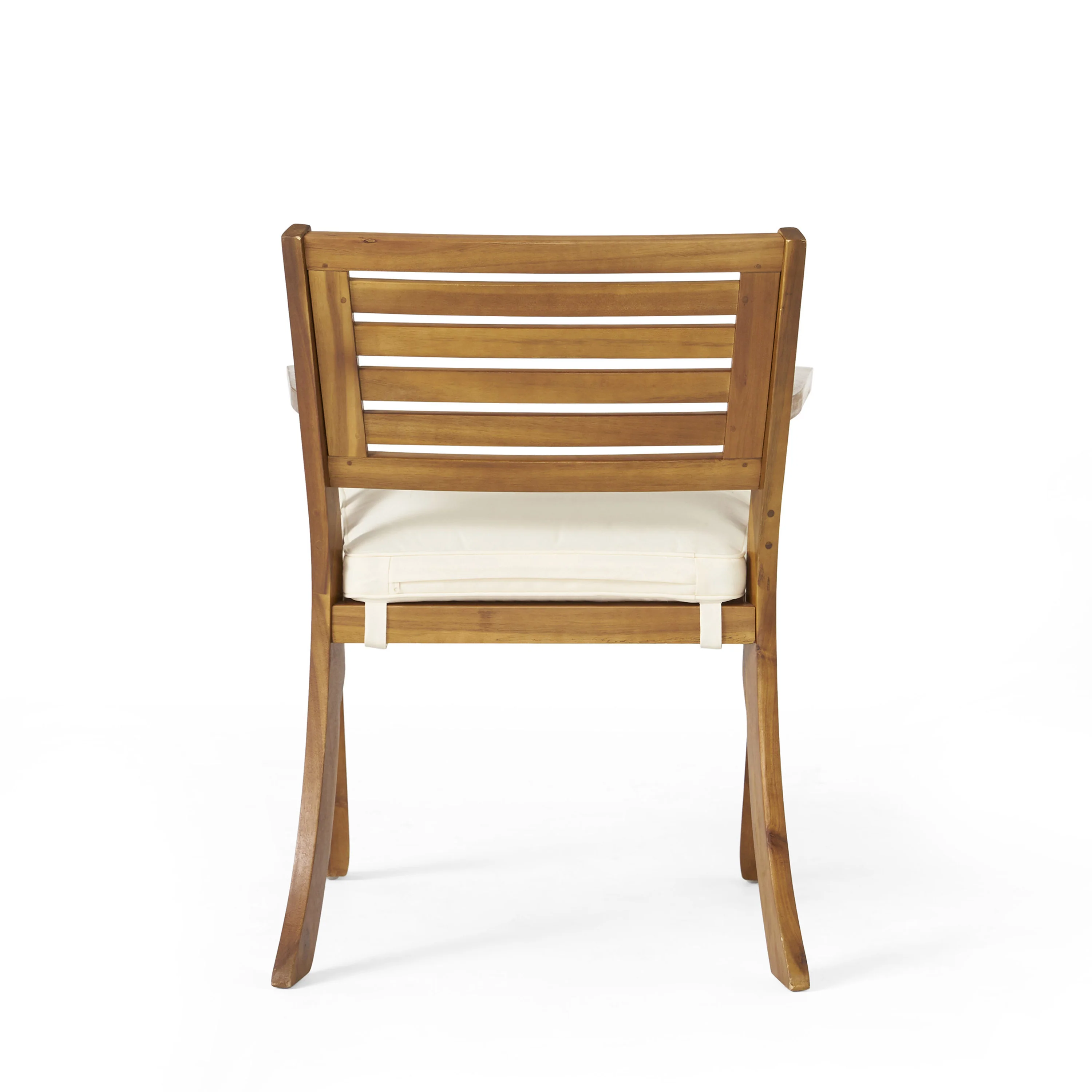 Helen Outdoor Teak Finish Acacia Wood Arm Chair (Set of 2) - furnishings