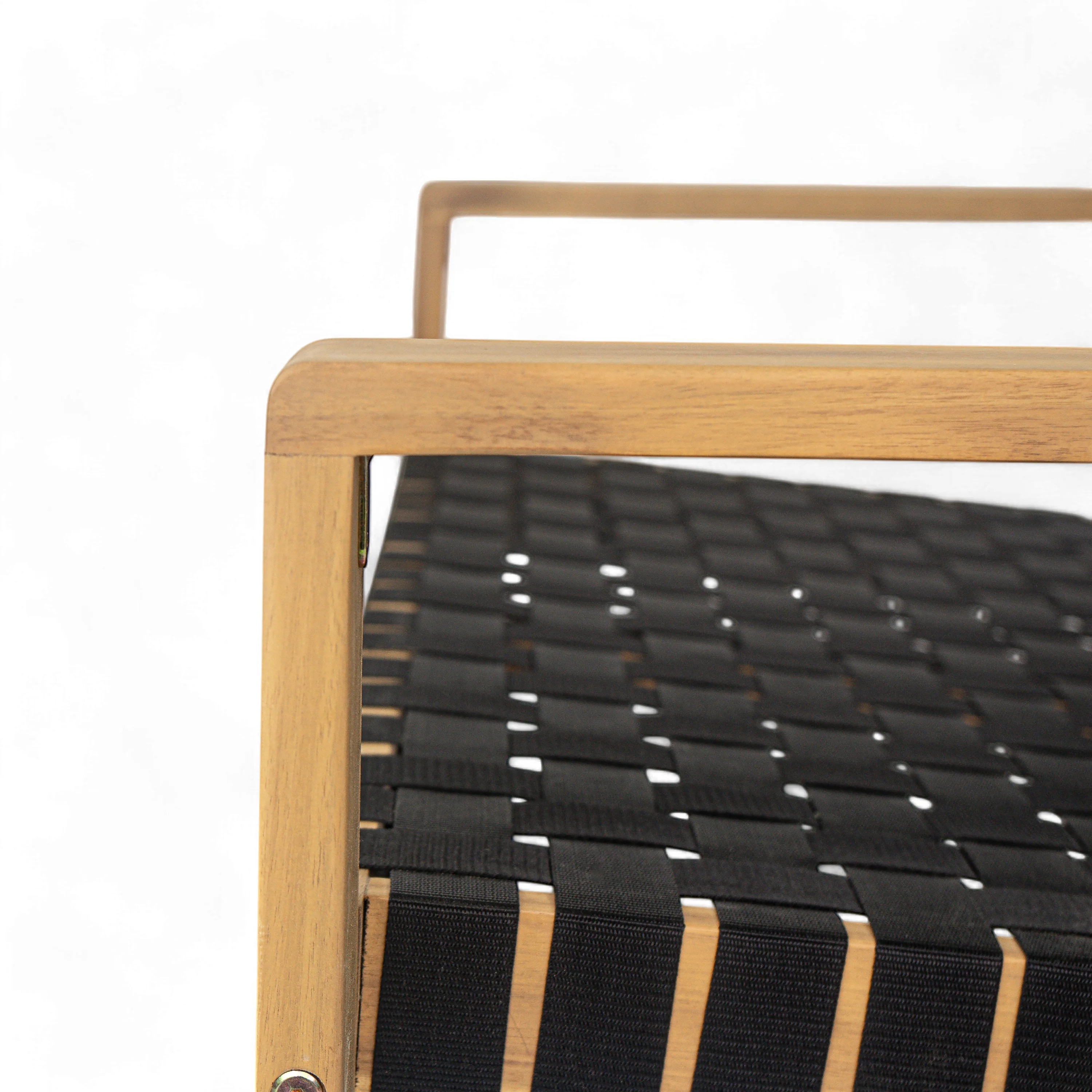 Aspenley Modern Outdoor Patio Double Chaise Loveseat with Wooden Frame and Woven Rope - furnishings