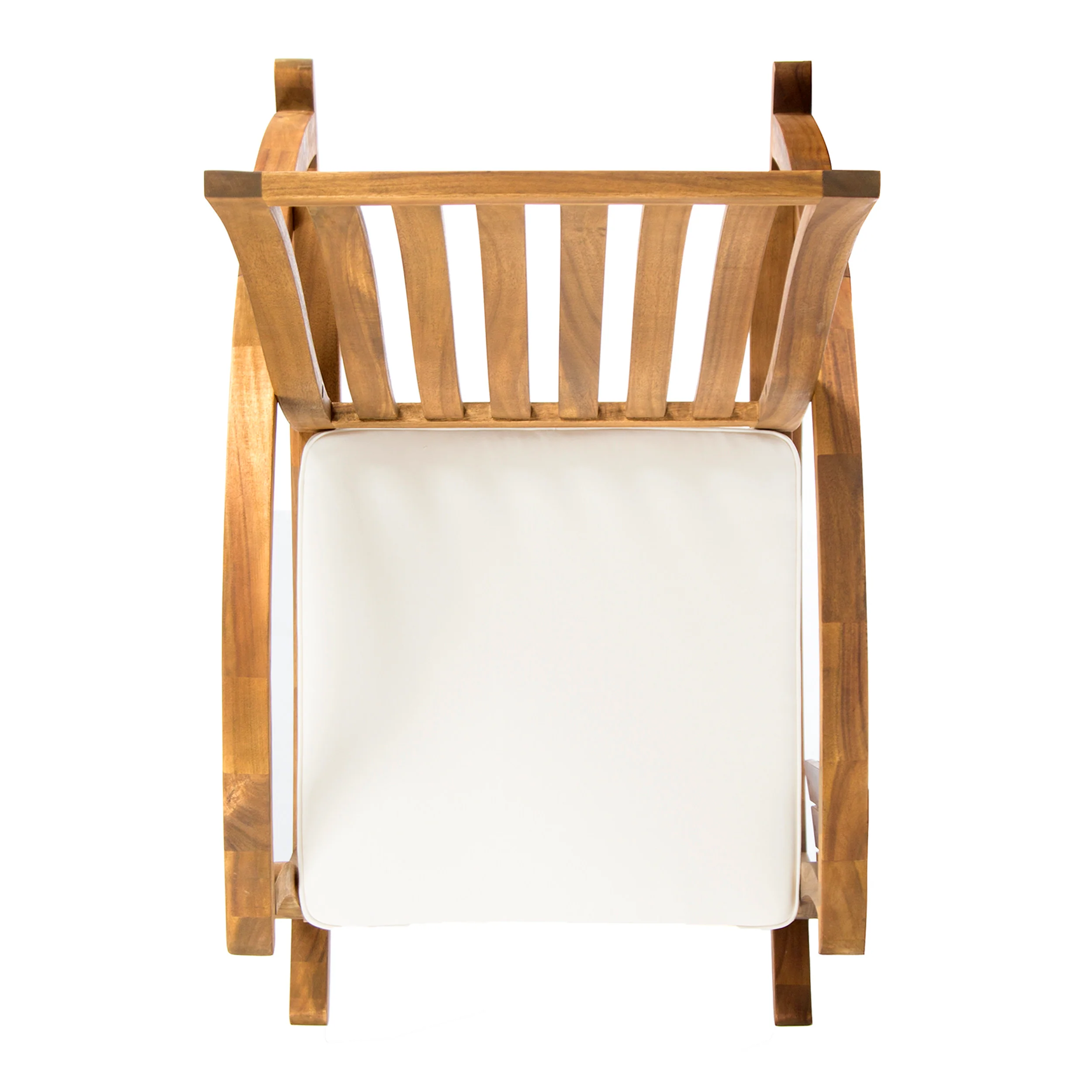 Cattan Outdoor Acacia Wood Rocking Chair with Water Resistant Cushion - furnishings