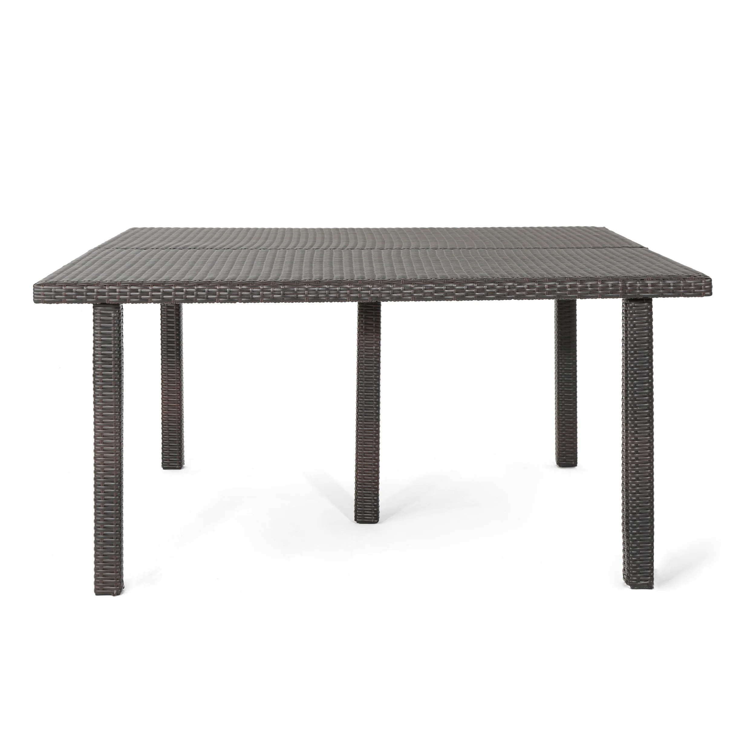 Fern Outdoor 64 Inch Wicker Square Dining Table - furnishings