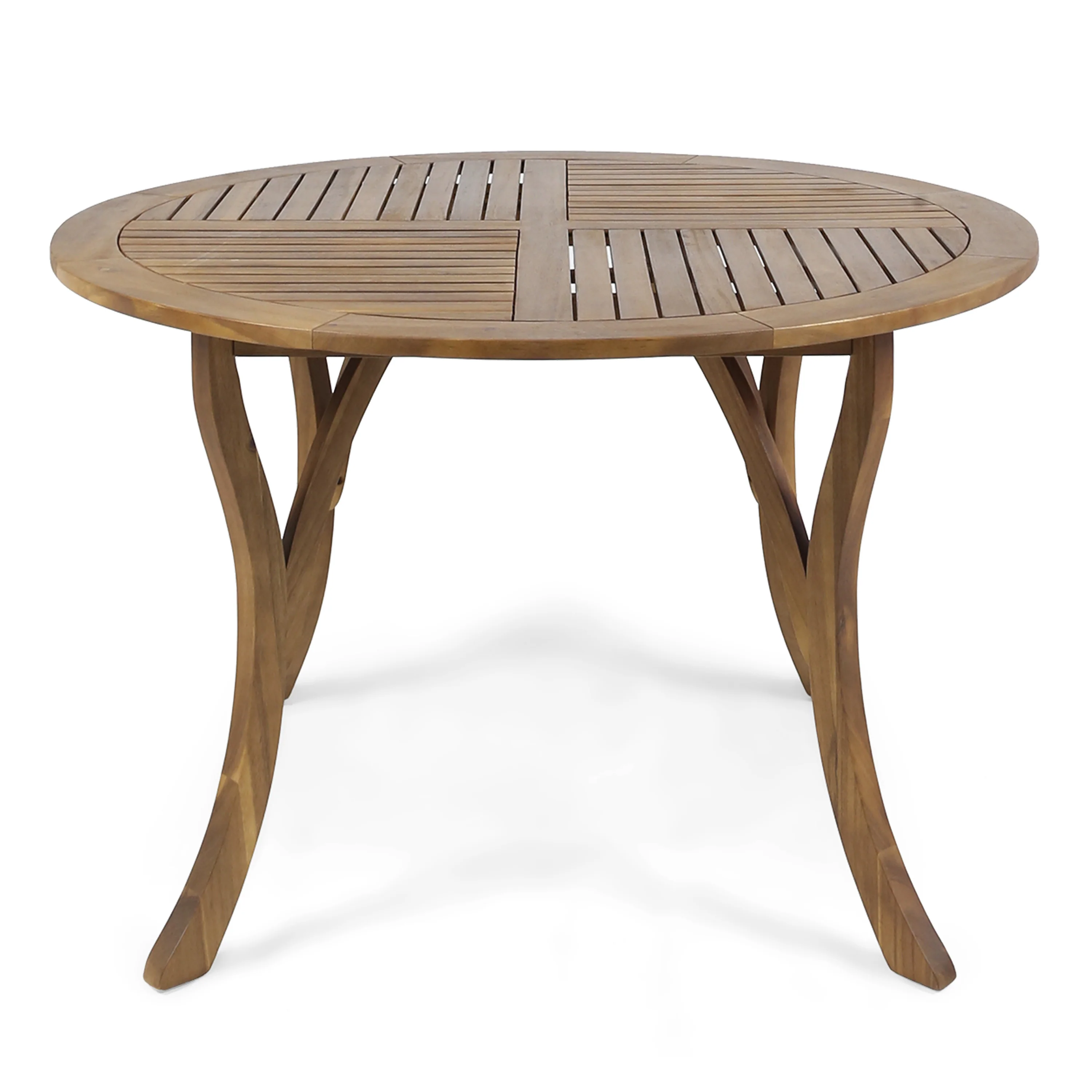 Adn Outdoor 47-inch Round Acacia Wood Dining Table - furnishings