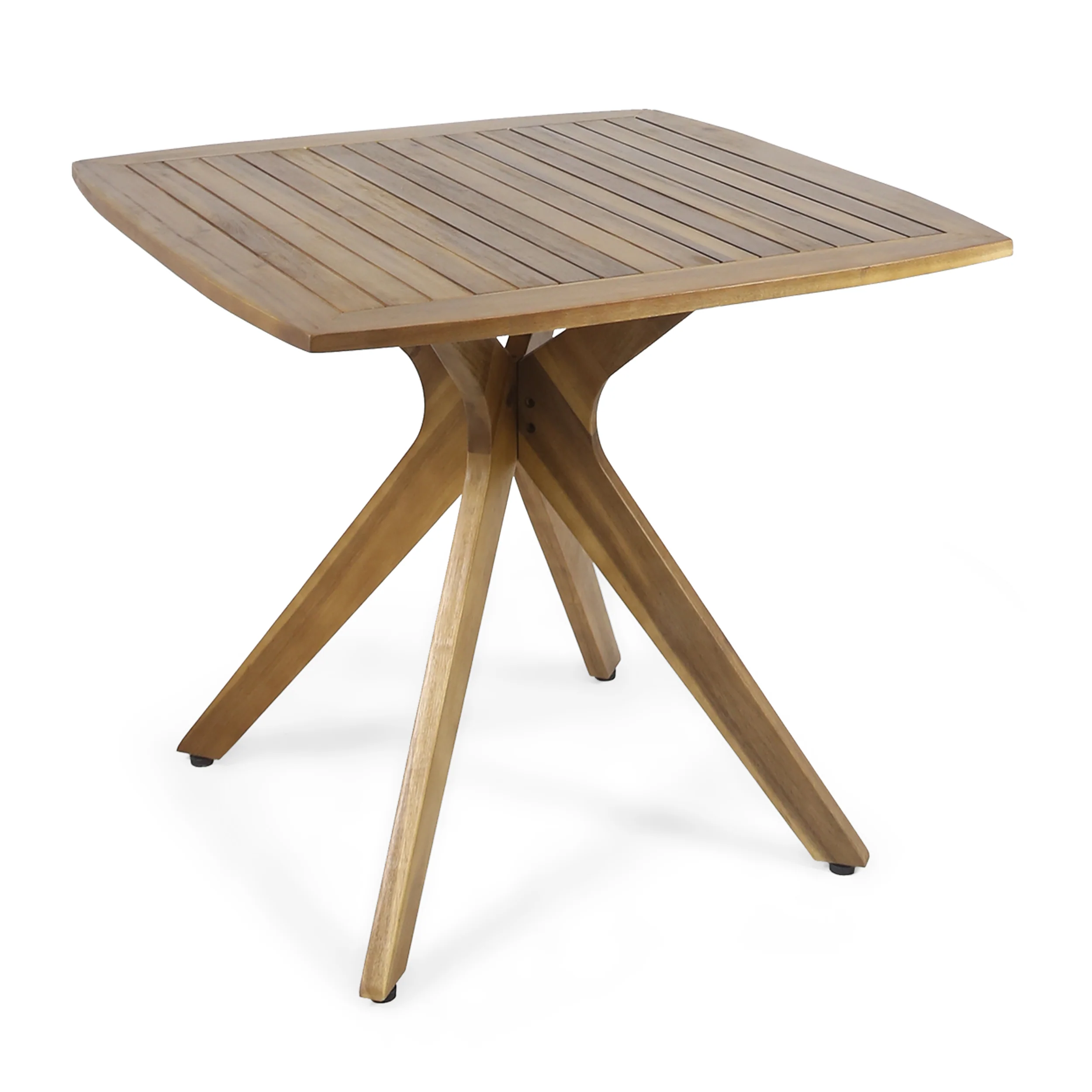 Stanford Outdoor Square Acacia Wood Dining Table with X Base - furnishings