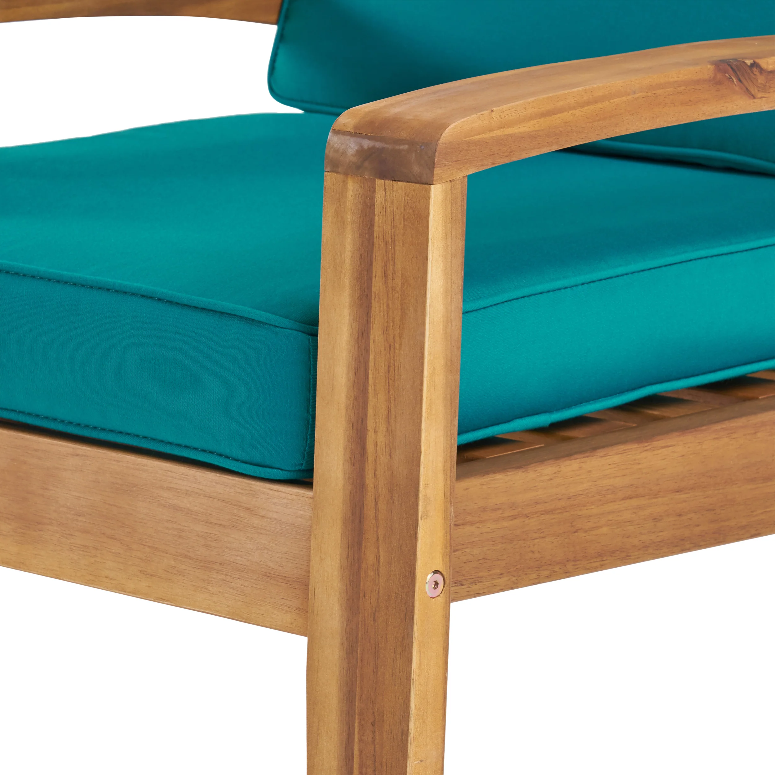 Parma Outdoor Acacia Wood Club Chairs with Sunbrella Cushions - furnishings