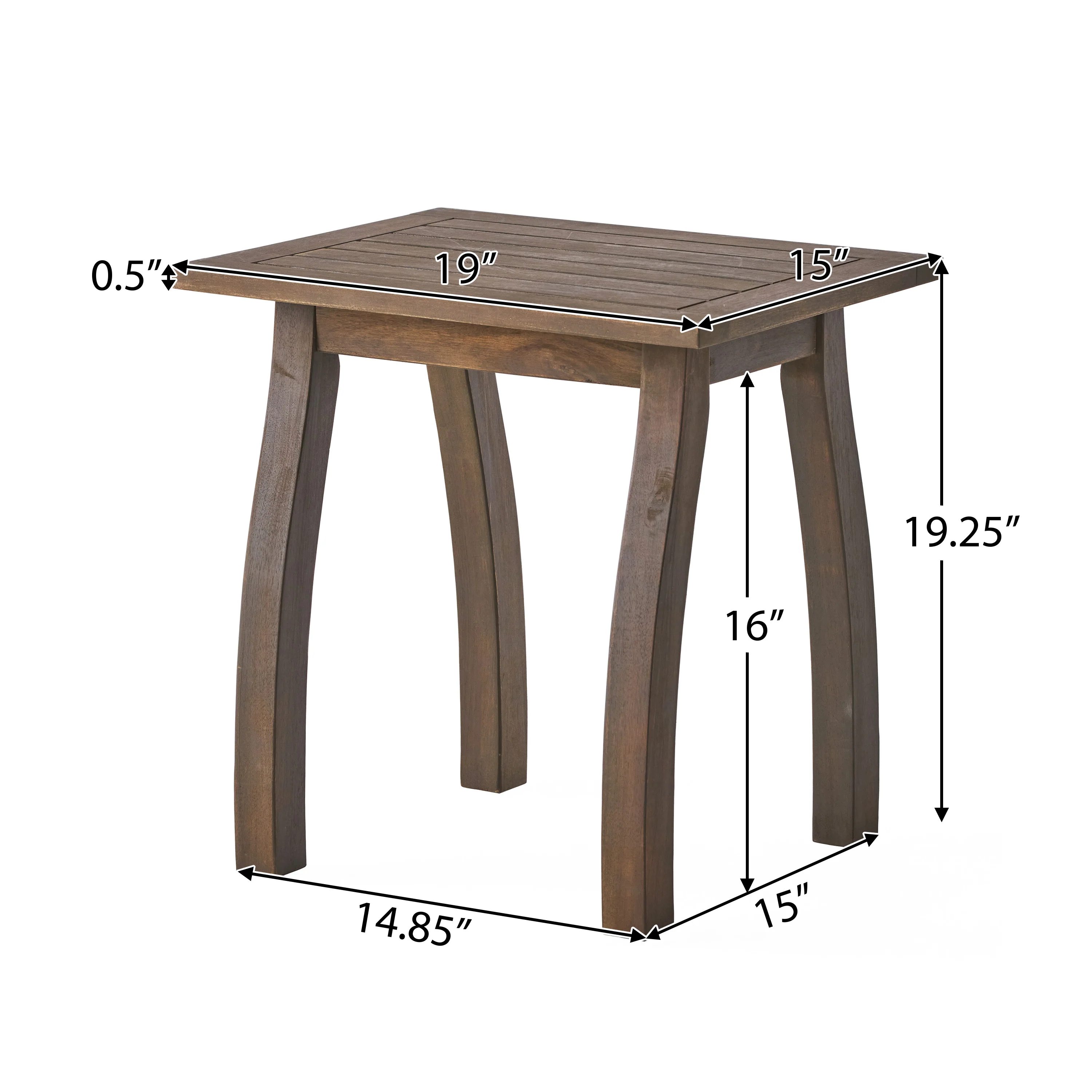Tobey Outdoor Acacia Wood Rocking Chair and Side Table Set - furnishings