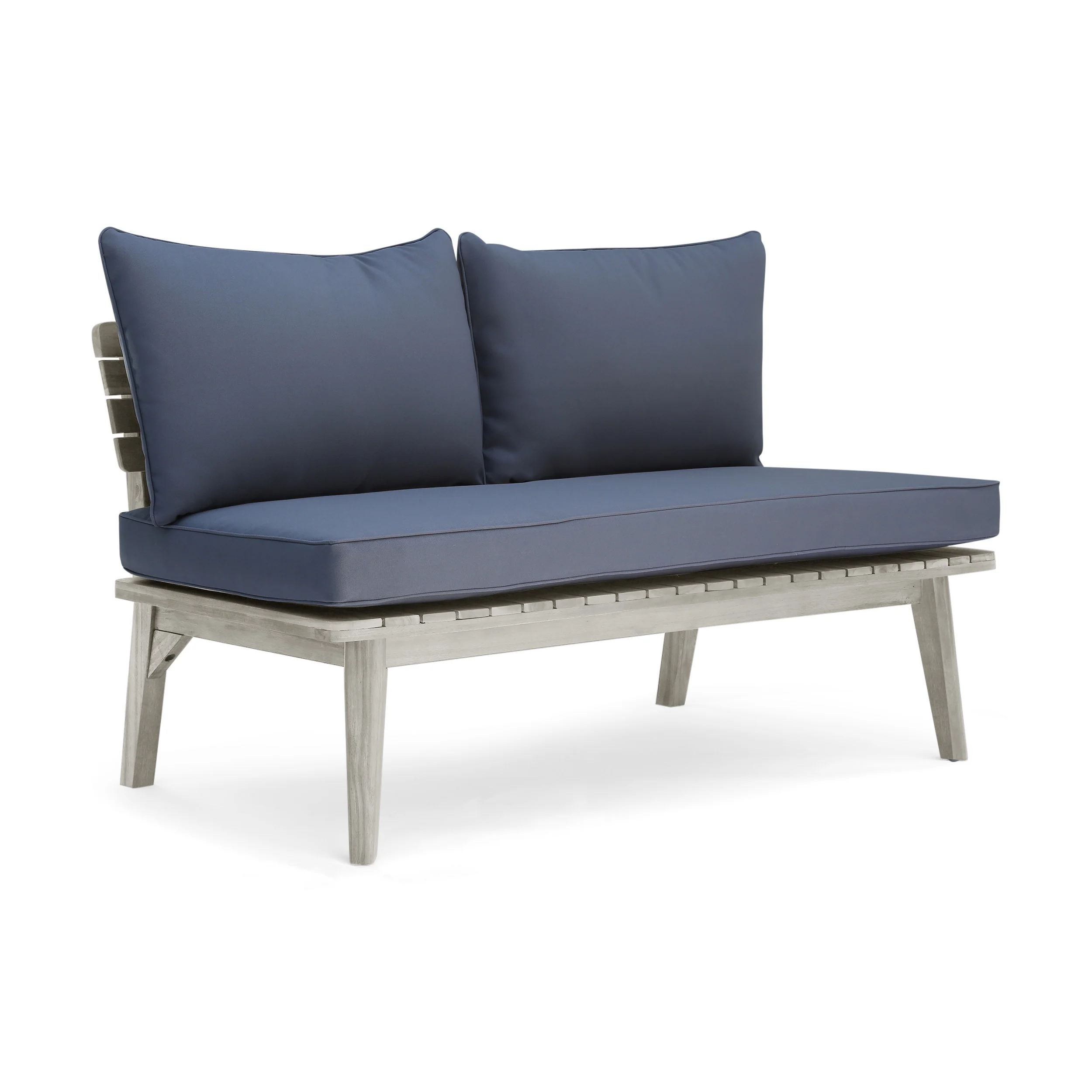 Boyle Outdoor Acacia Wood Loveseat - furnishings