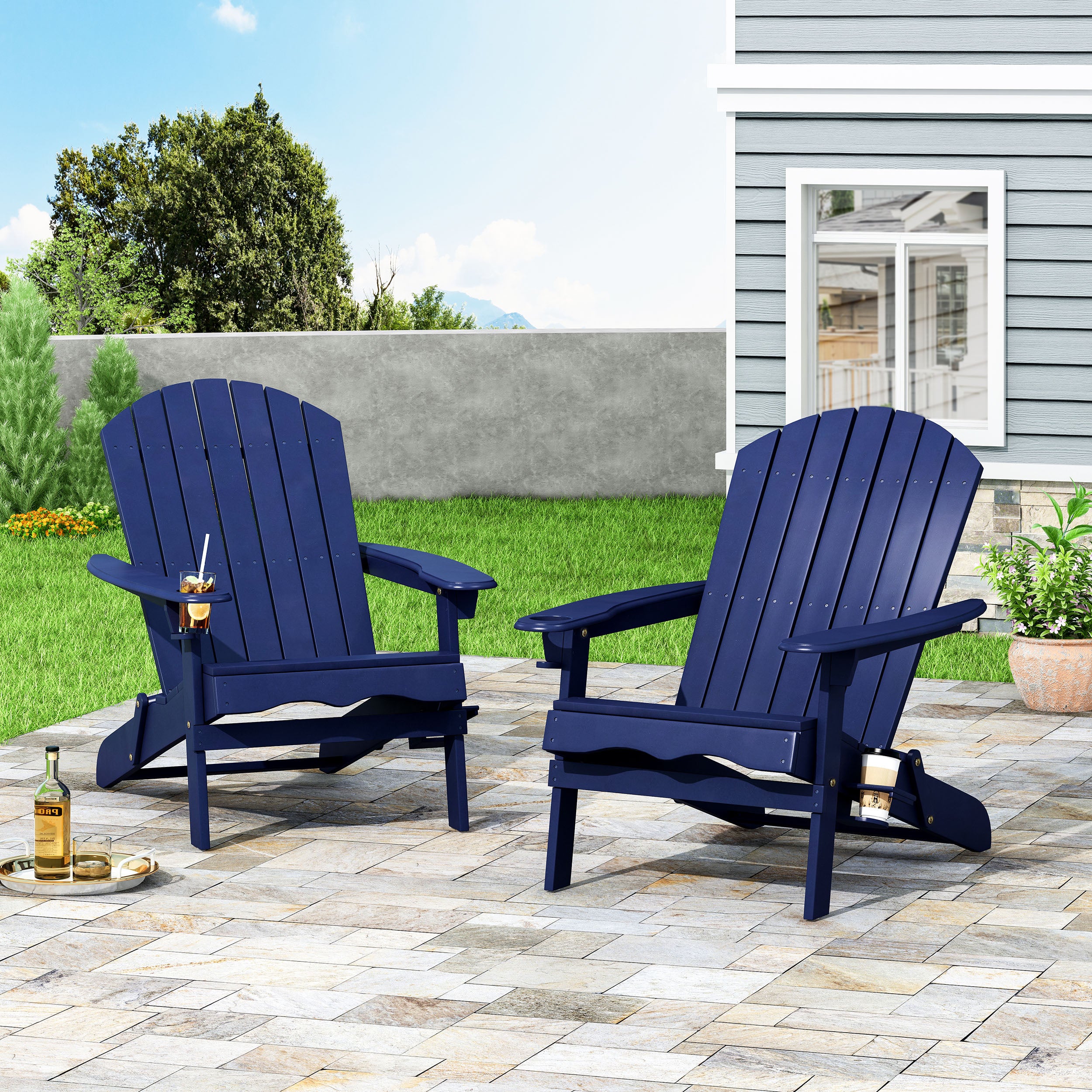 Kandyce Outdoor Acacia Wood Folding Adirondack Chairs (Set of 2) - furnishings