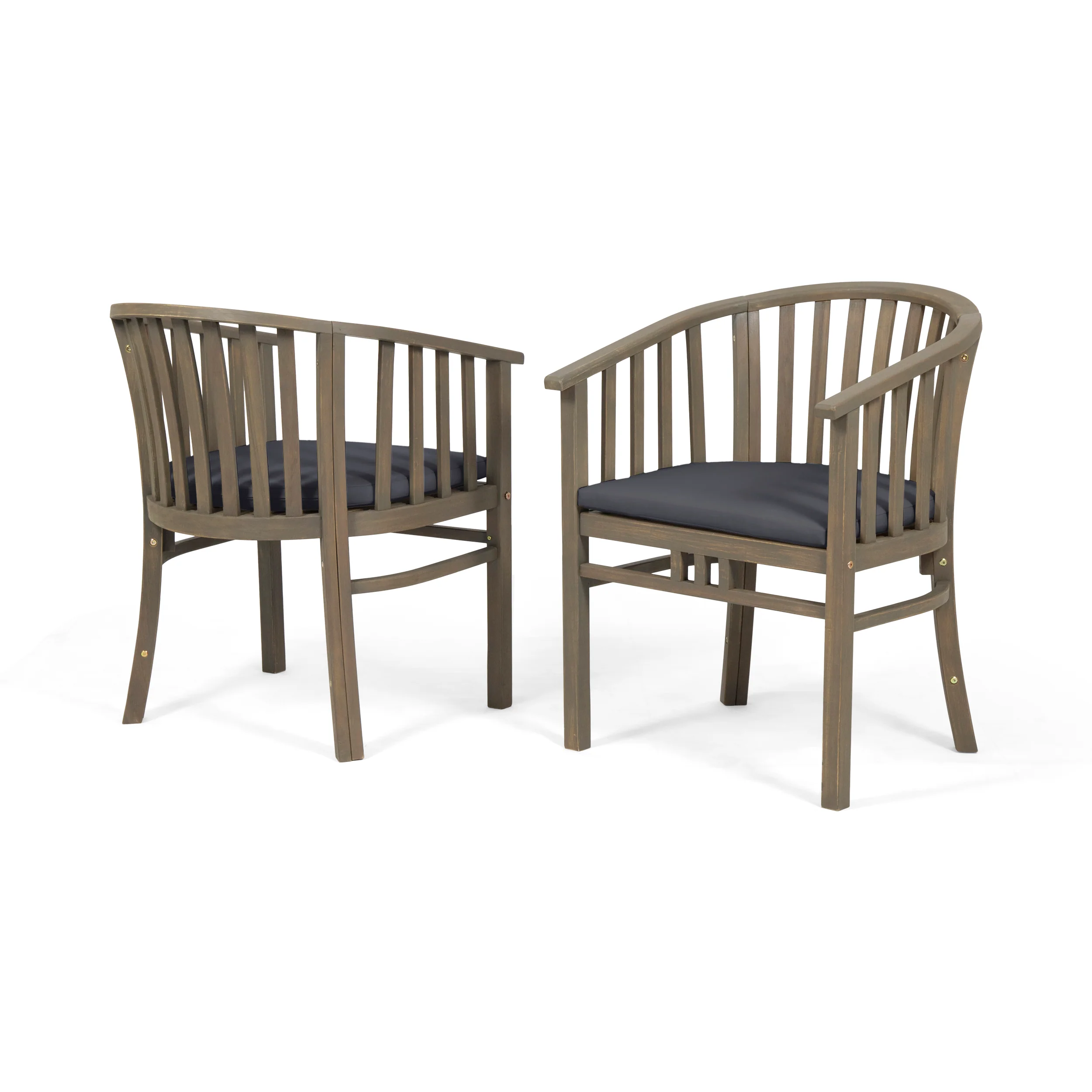 Nola Outdoor Wooden Dining Chairs with Cushions (Set of 2) - furnishings