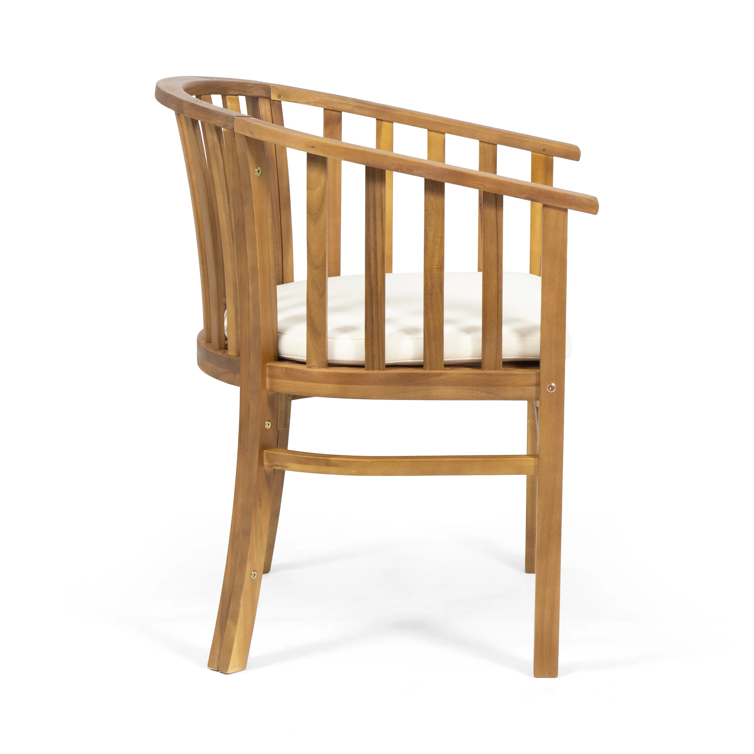 Nola Outdoor Wooden Dining Chairs with Cushions (Set of 2) - furnishings