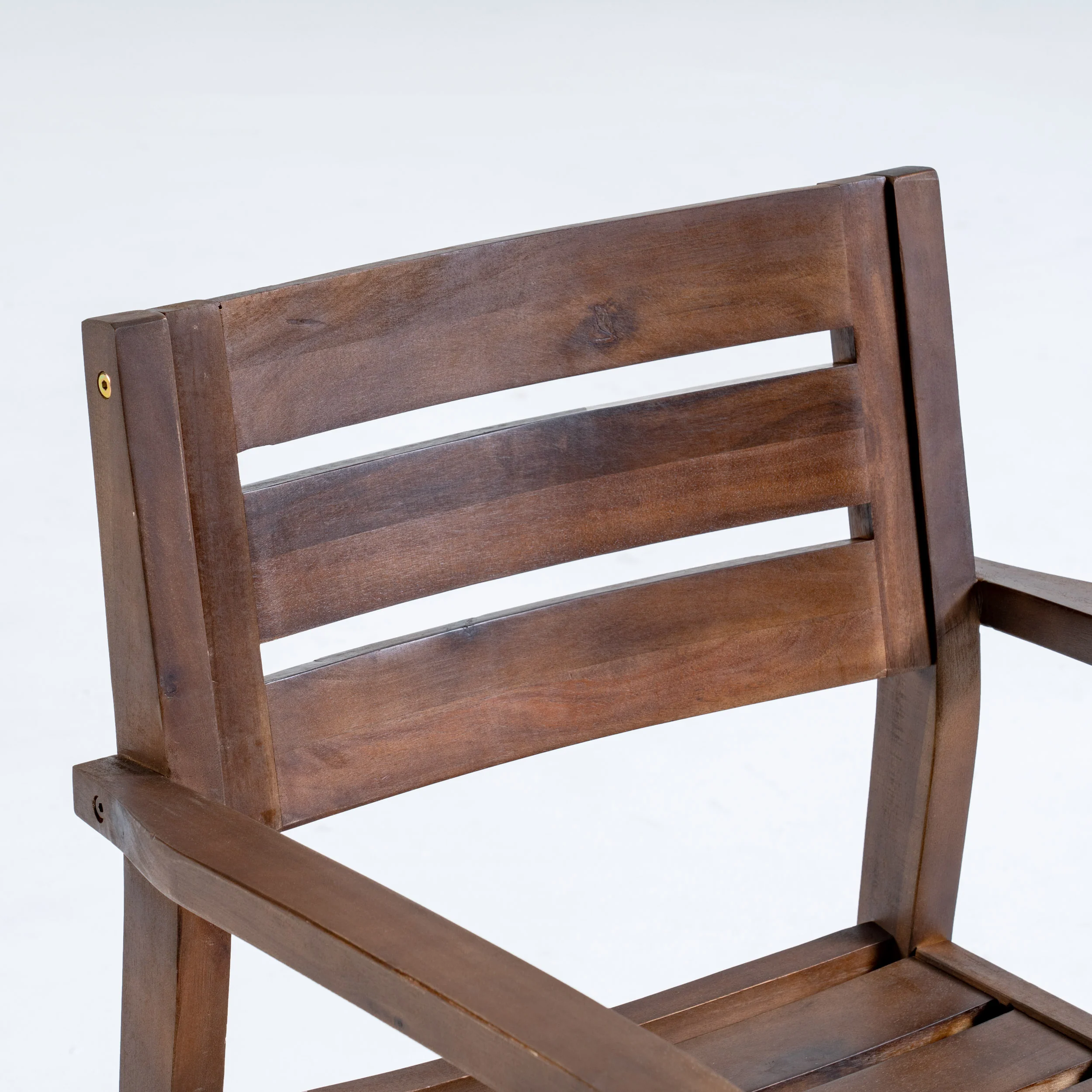Stanford Outdoor Rustic Slat Acacia Wood Dining Chairs (Set of 2) - furnishings