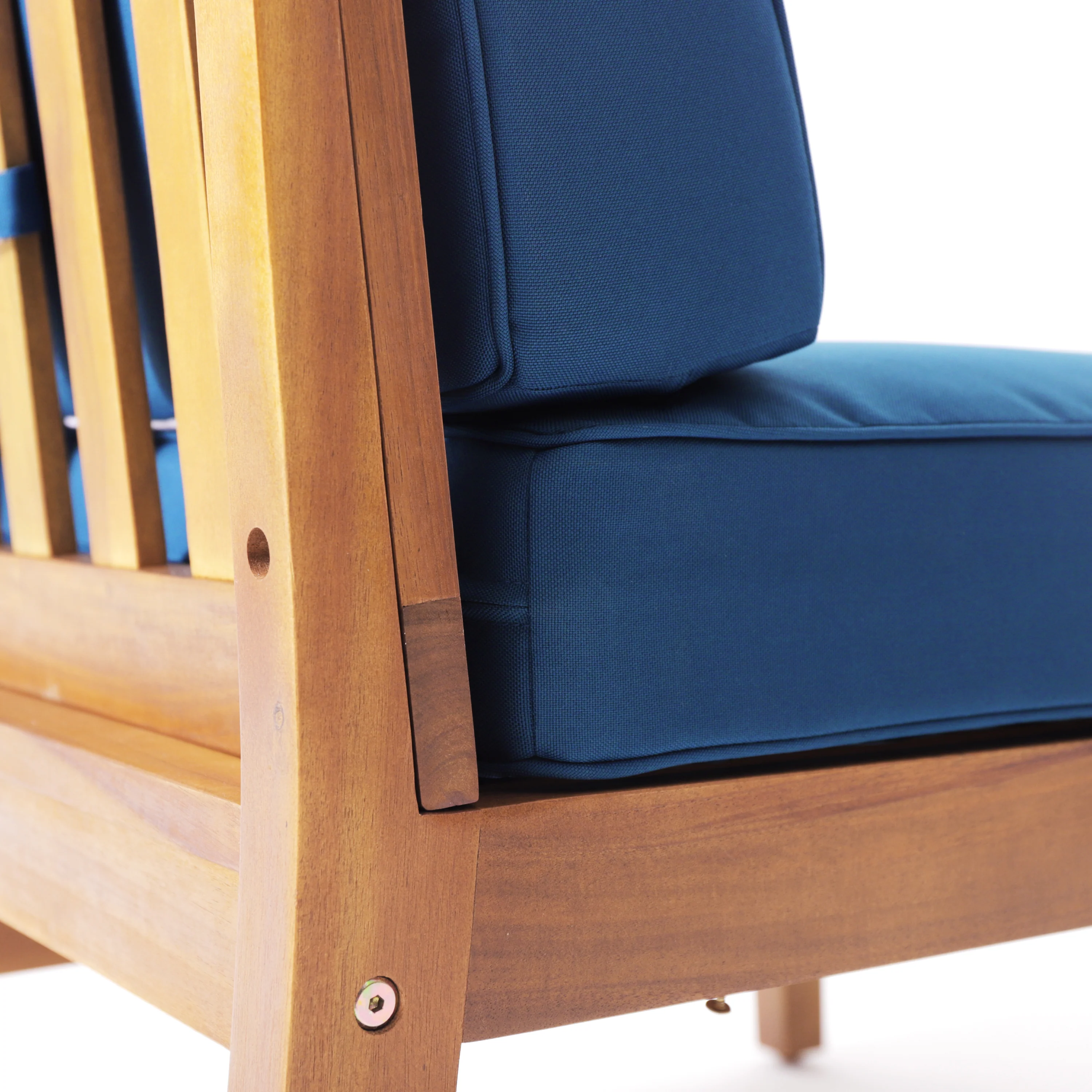 Scarlett Outdoor 8 Seat Teak Finished Acacia Wood Sectional Sofa and Table Set - furnishings