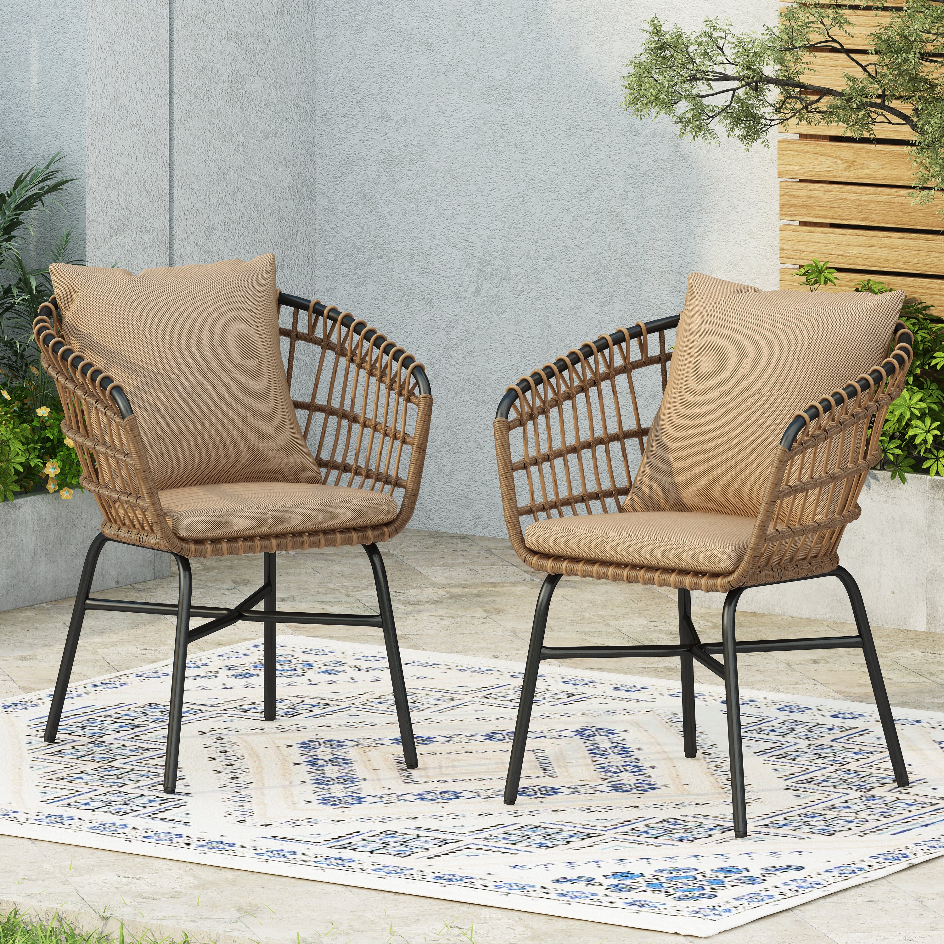 Luci Modern Outdoor Patio Dining Chairs - furnishings
