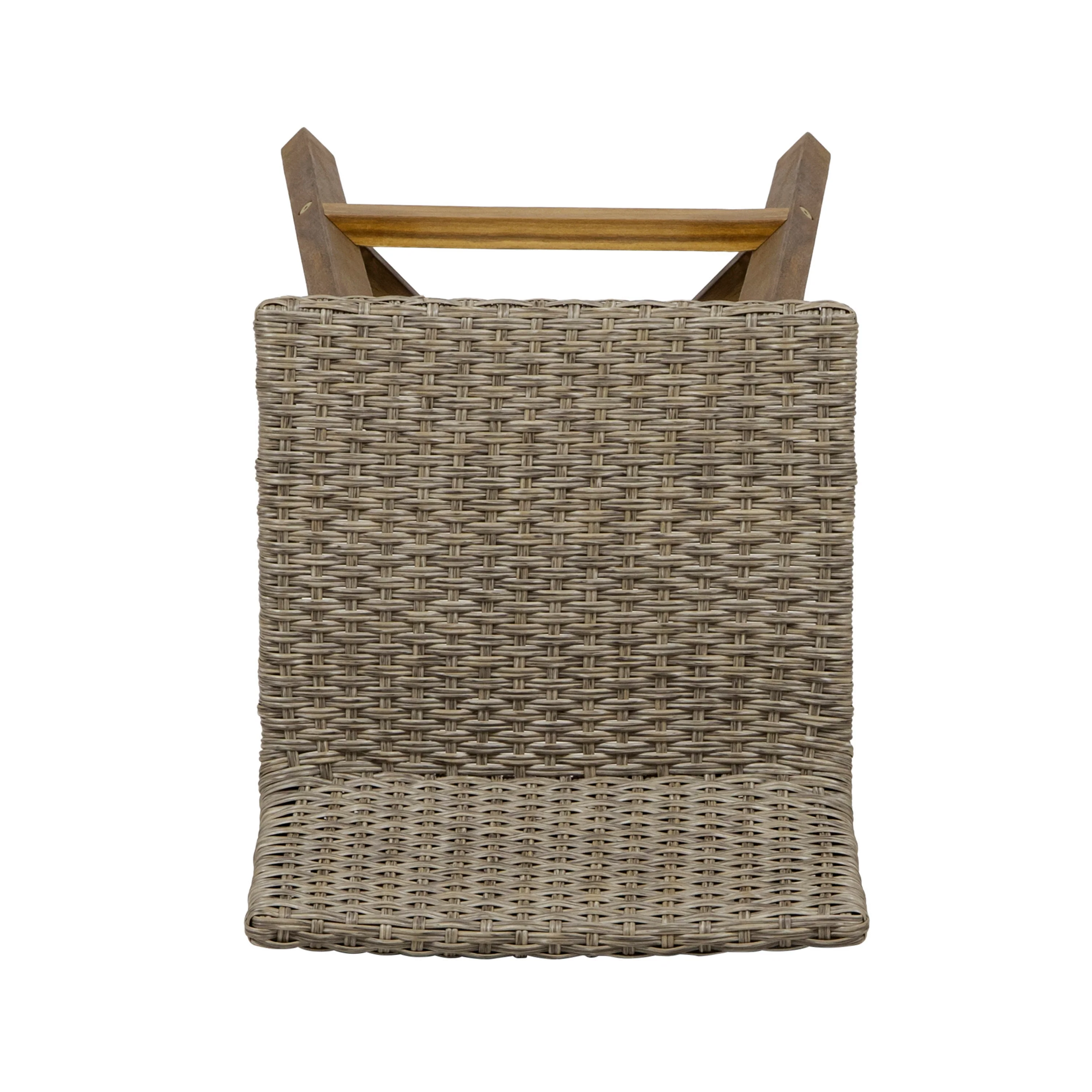 Bellagio Outdoor Acacia Wood & Wicker Barstools (Set of 2) - furnishings