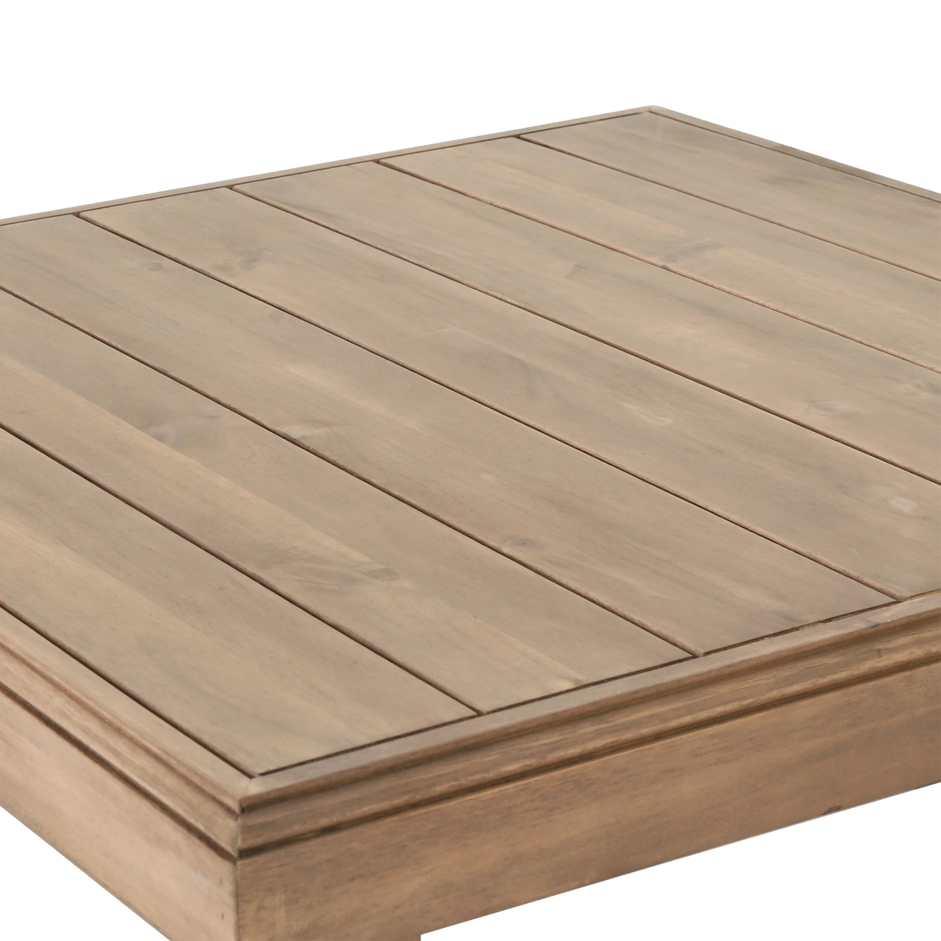Andrae Outdoor Acacia Wood Square Coffee Table, Brown Wash - furnishings