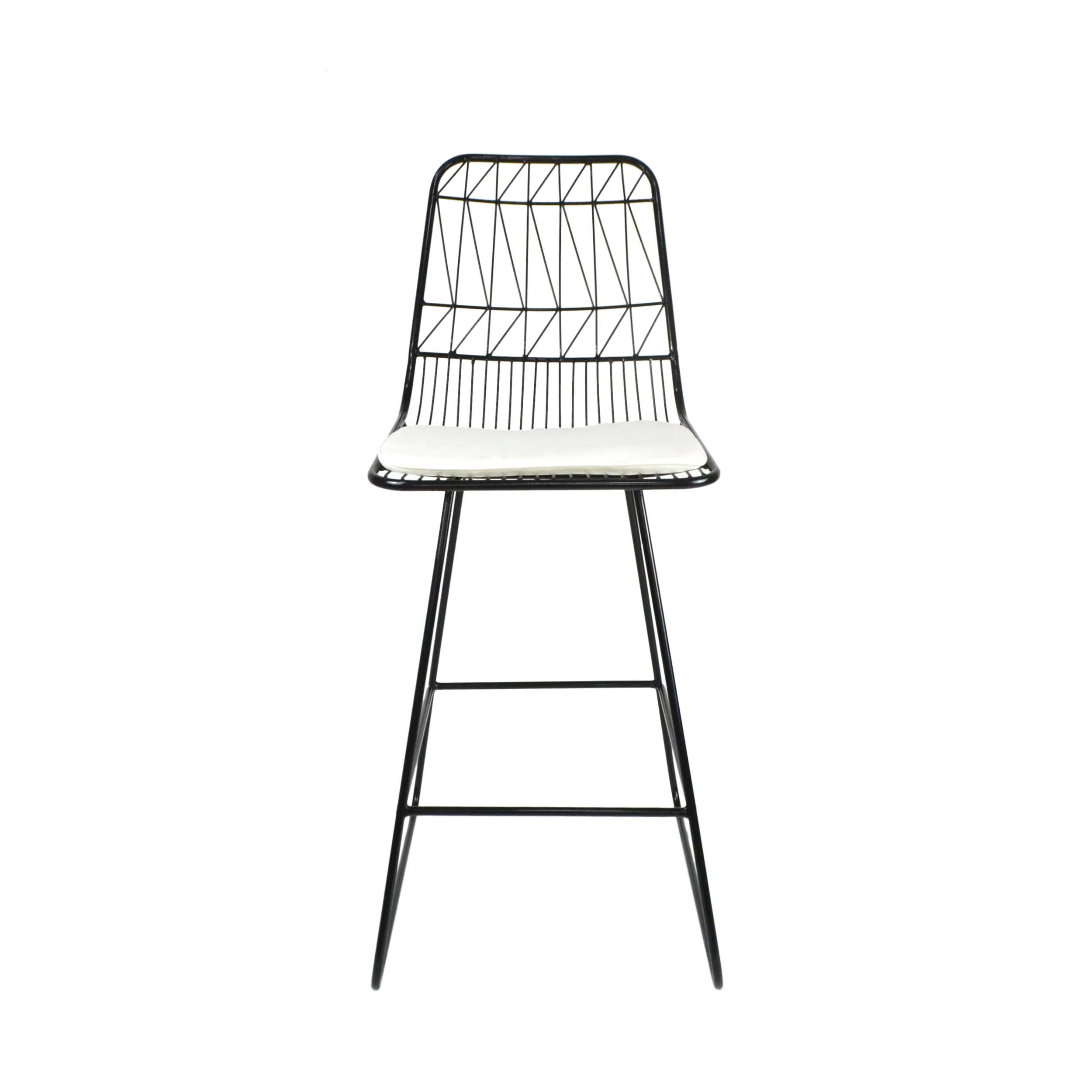 Hedy Outdoor Wire Counter Stools with Cushions (Set of 4) - furnishings