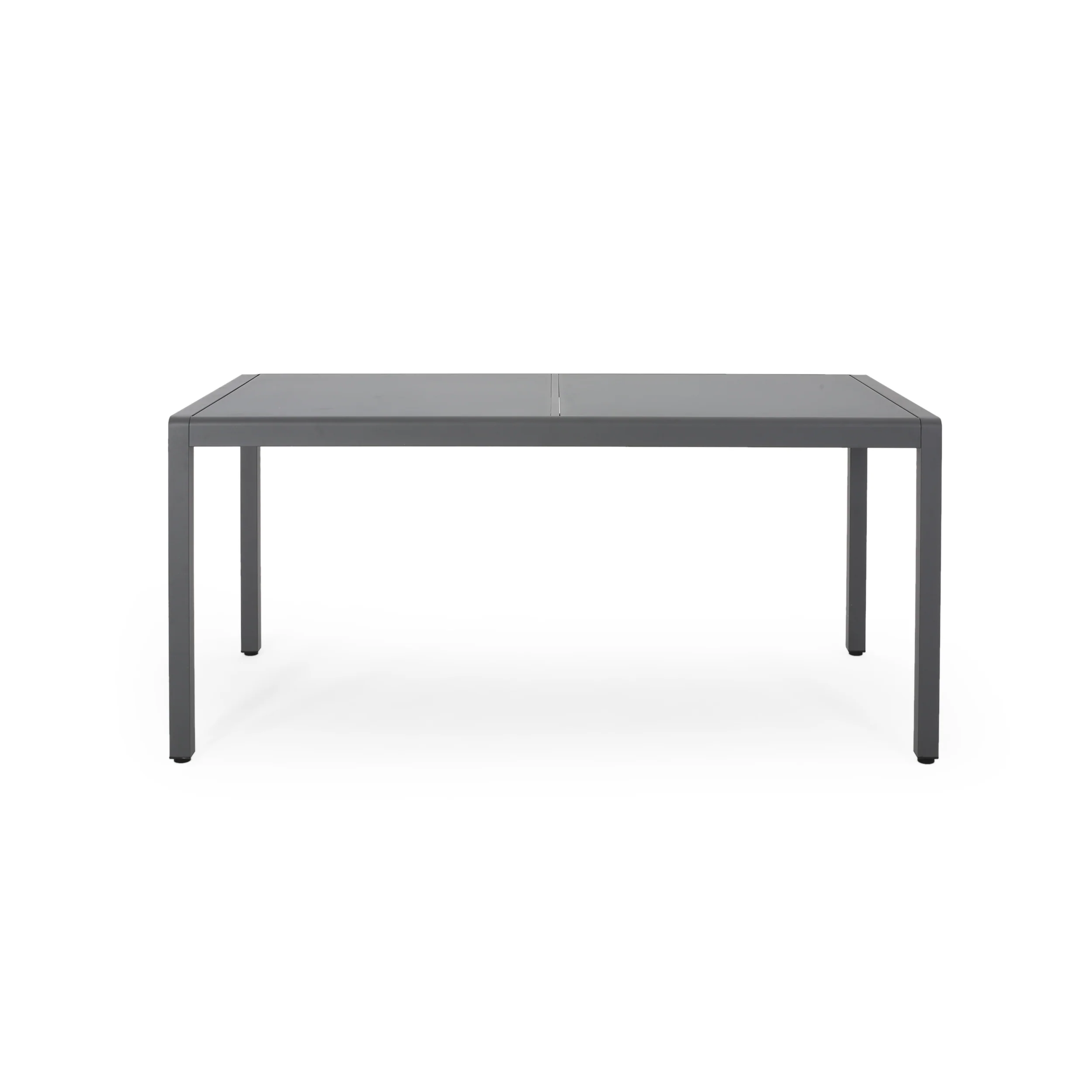 Cherie Outdoor Aluminum Dining Table with Tempered Glass Table Top - furnishings
