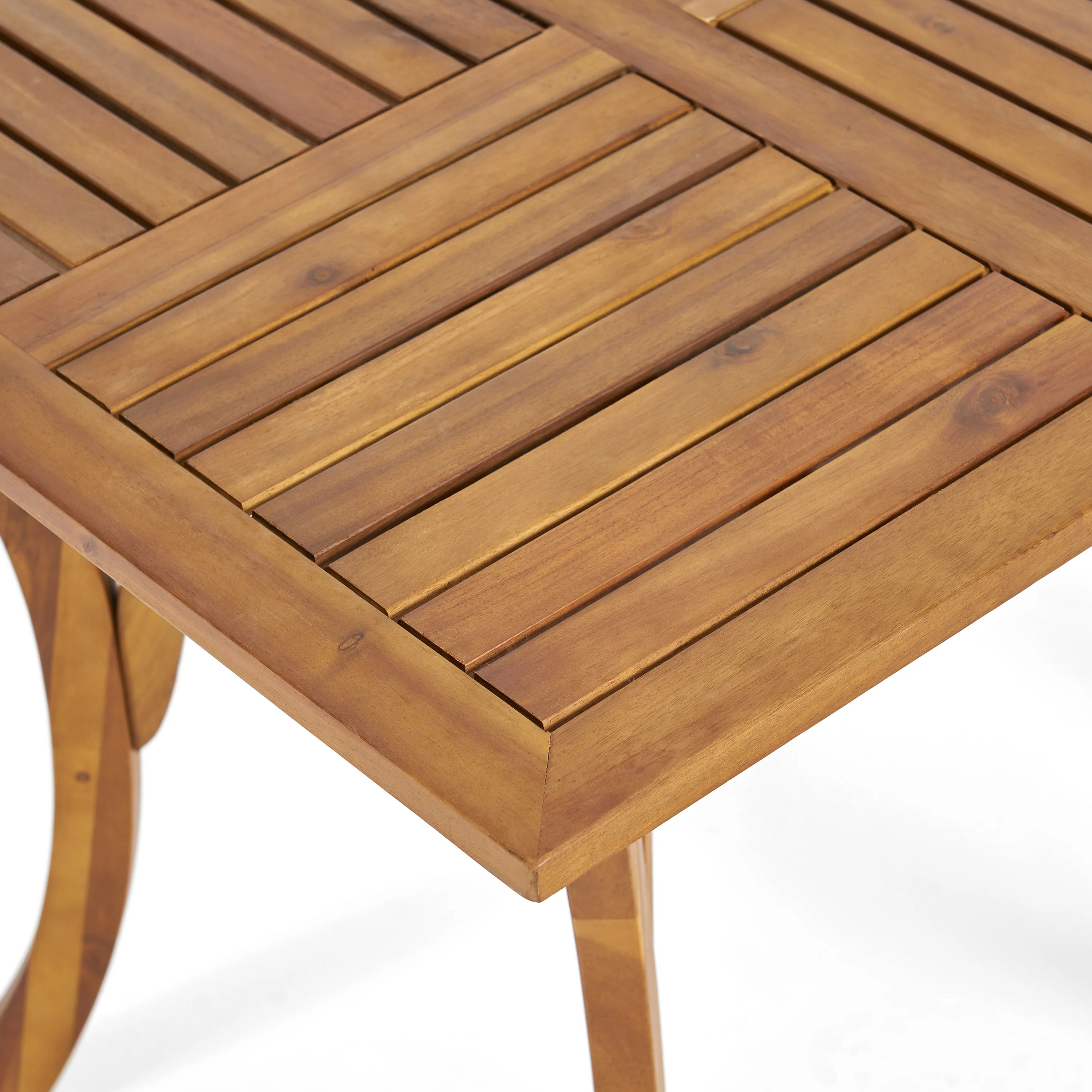 Baia Outdoor Acacia Wood Square Dining Table - furnishings