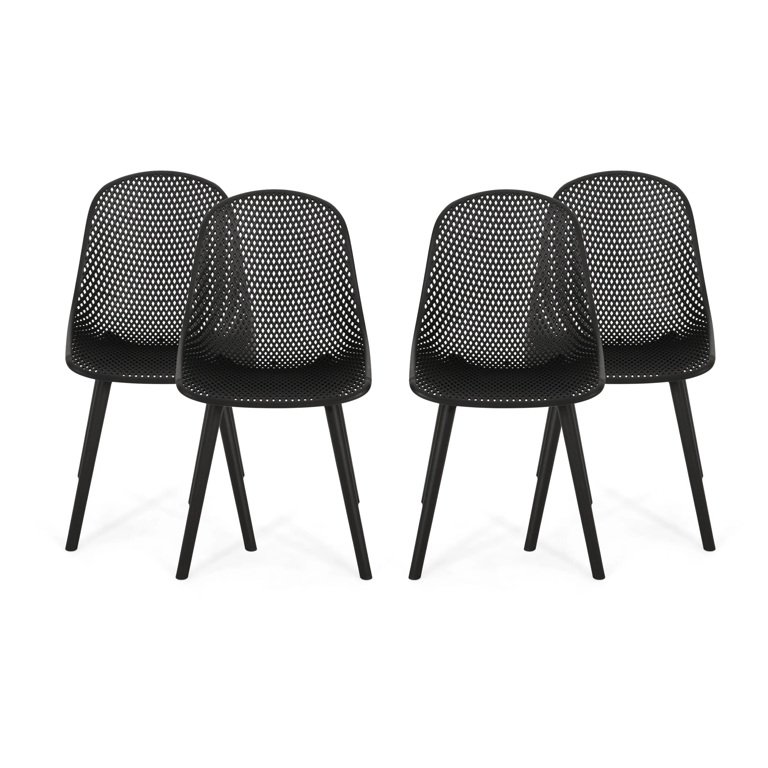 Yazmeen Outdoor Modern Dining Chair (Set of 4) - furnishings