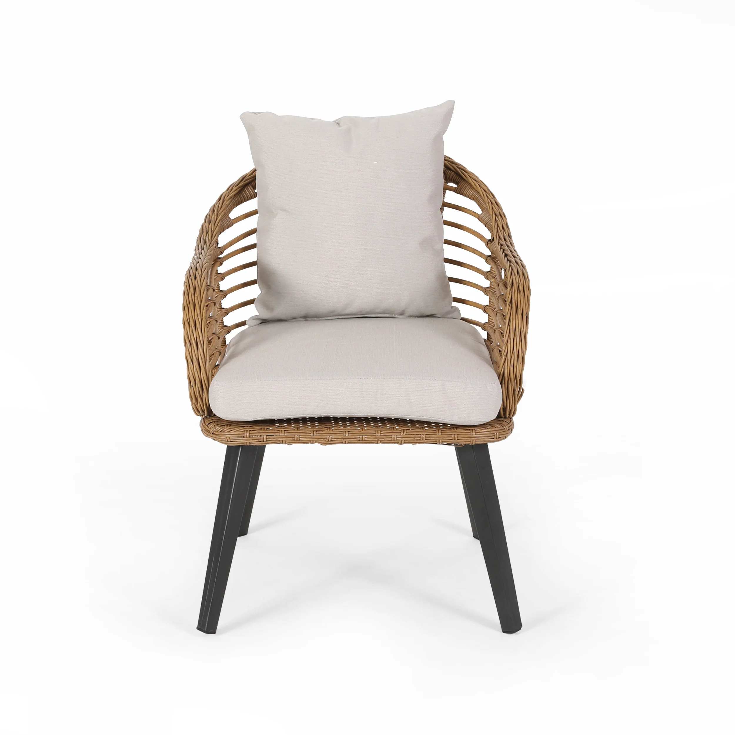 Madison Outdoor Wicker Club Chairs with Cushions (Set of 2) - furnishings