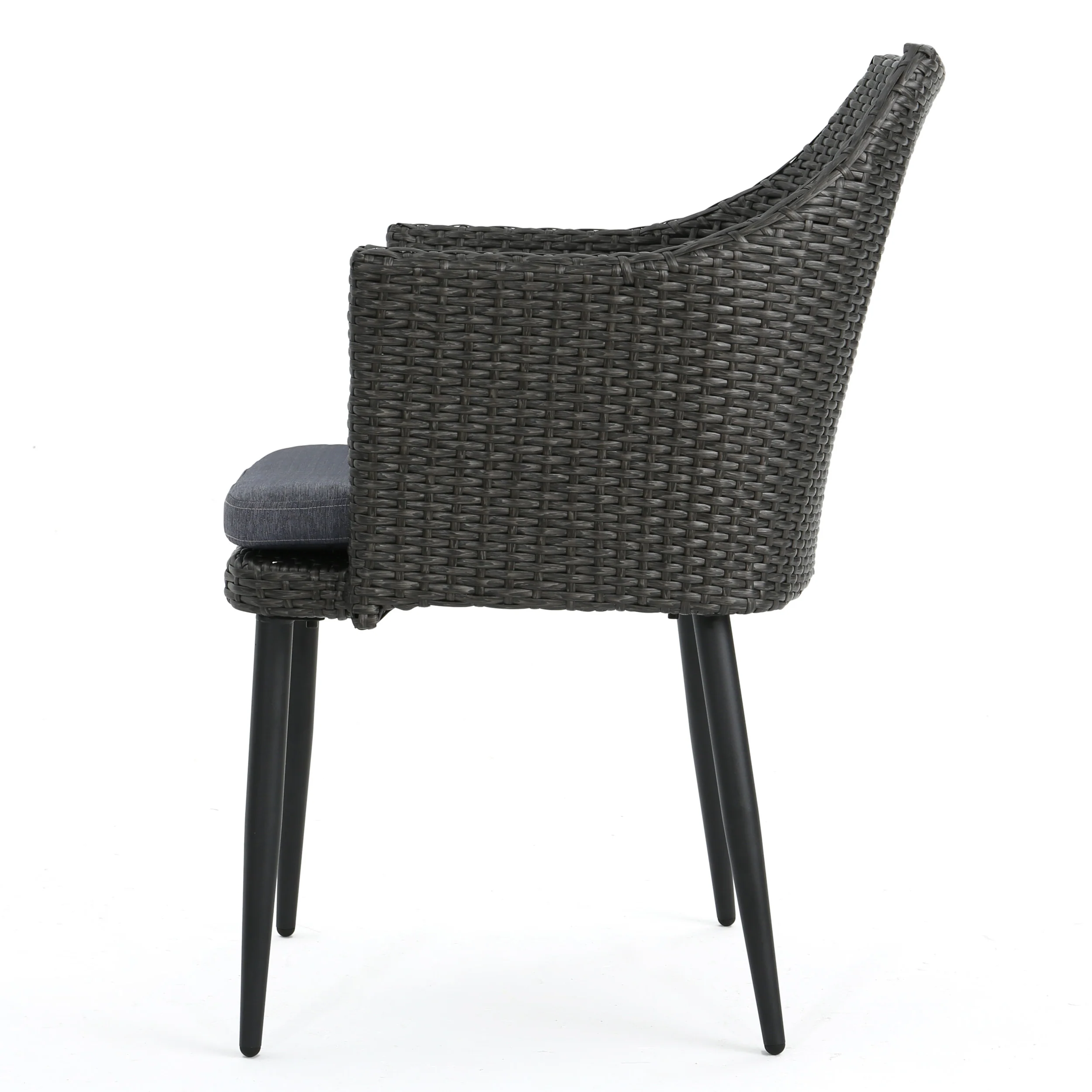 Ibiza Outdoor 3 Piece Wicker Chat Set with Water Resistant Cushions - furnishings