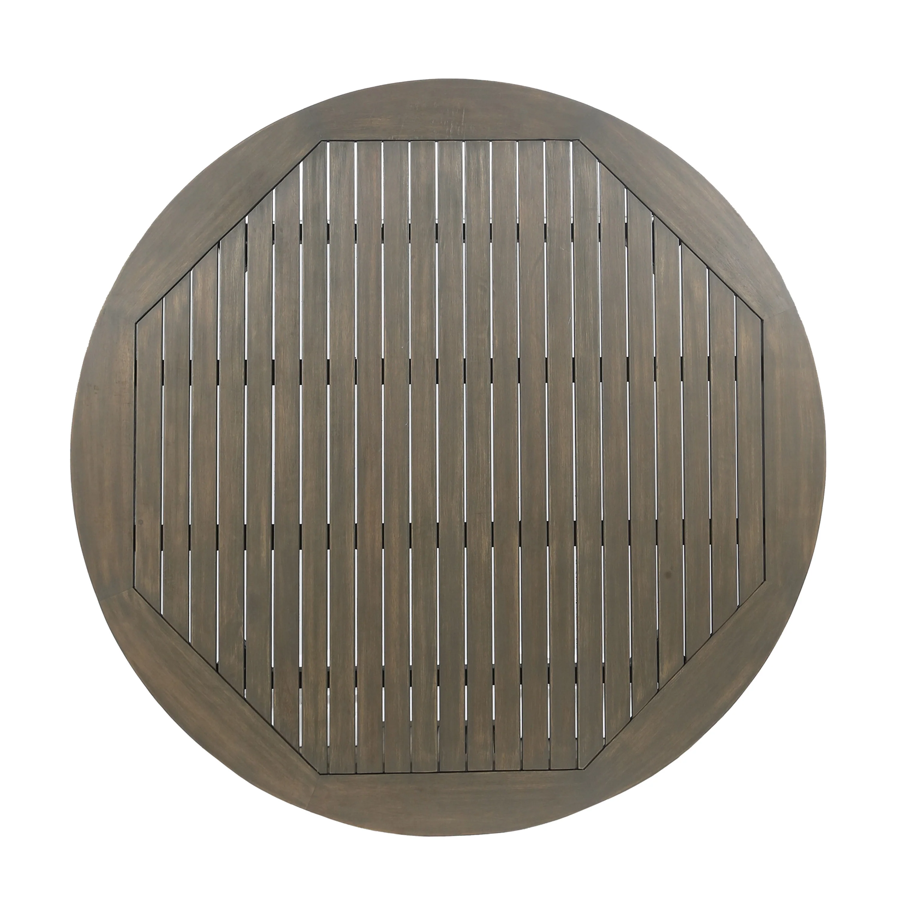 Nick Outdoor Acacia Wood Round Dining Table - furnishings