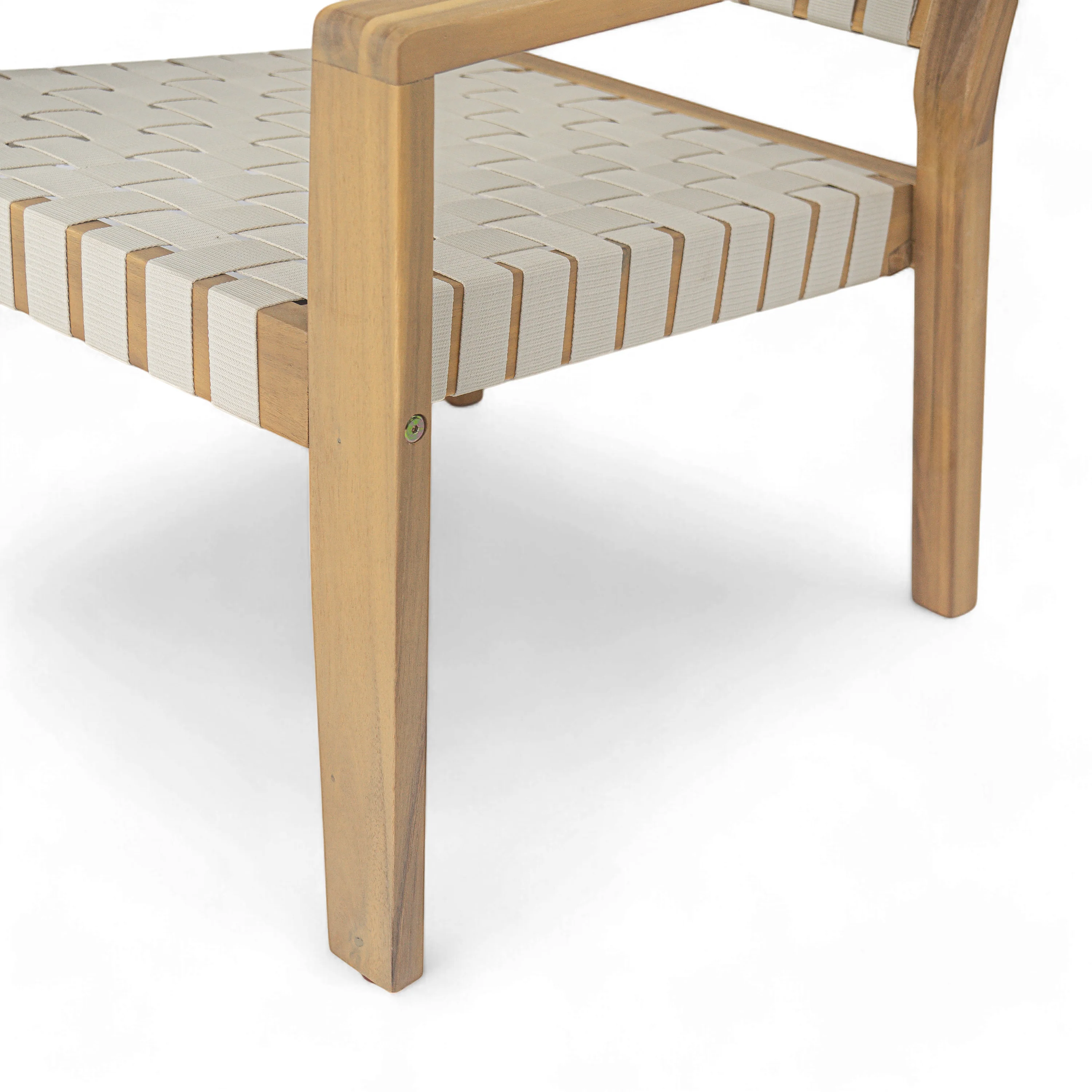 Finnley Modren Outdoor Lounge Chair with Woven Rope - furnishings