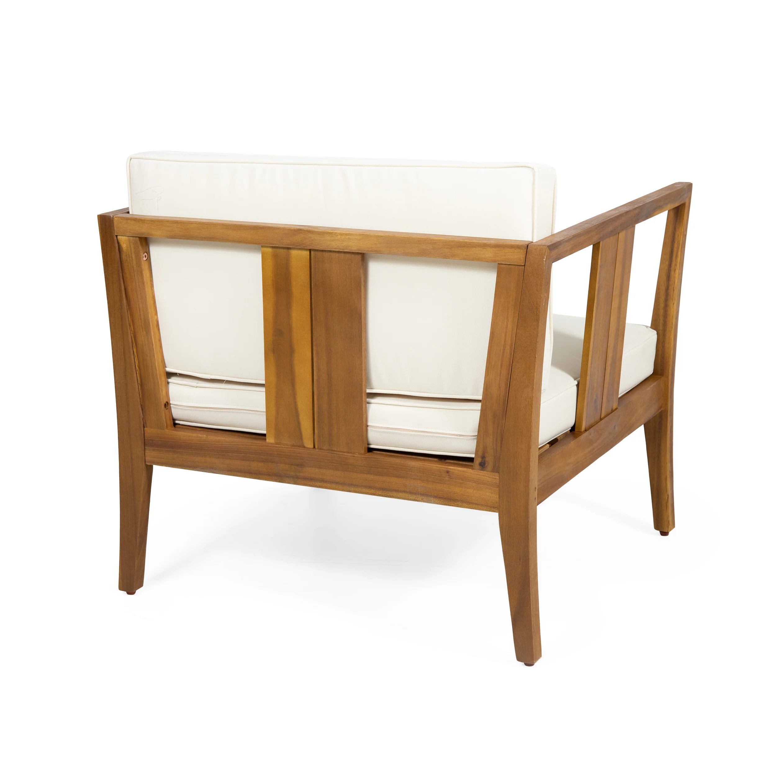 Saman Outdoor 4 Seater Acacia Wood Chat Set - furnishings