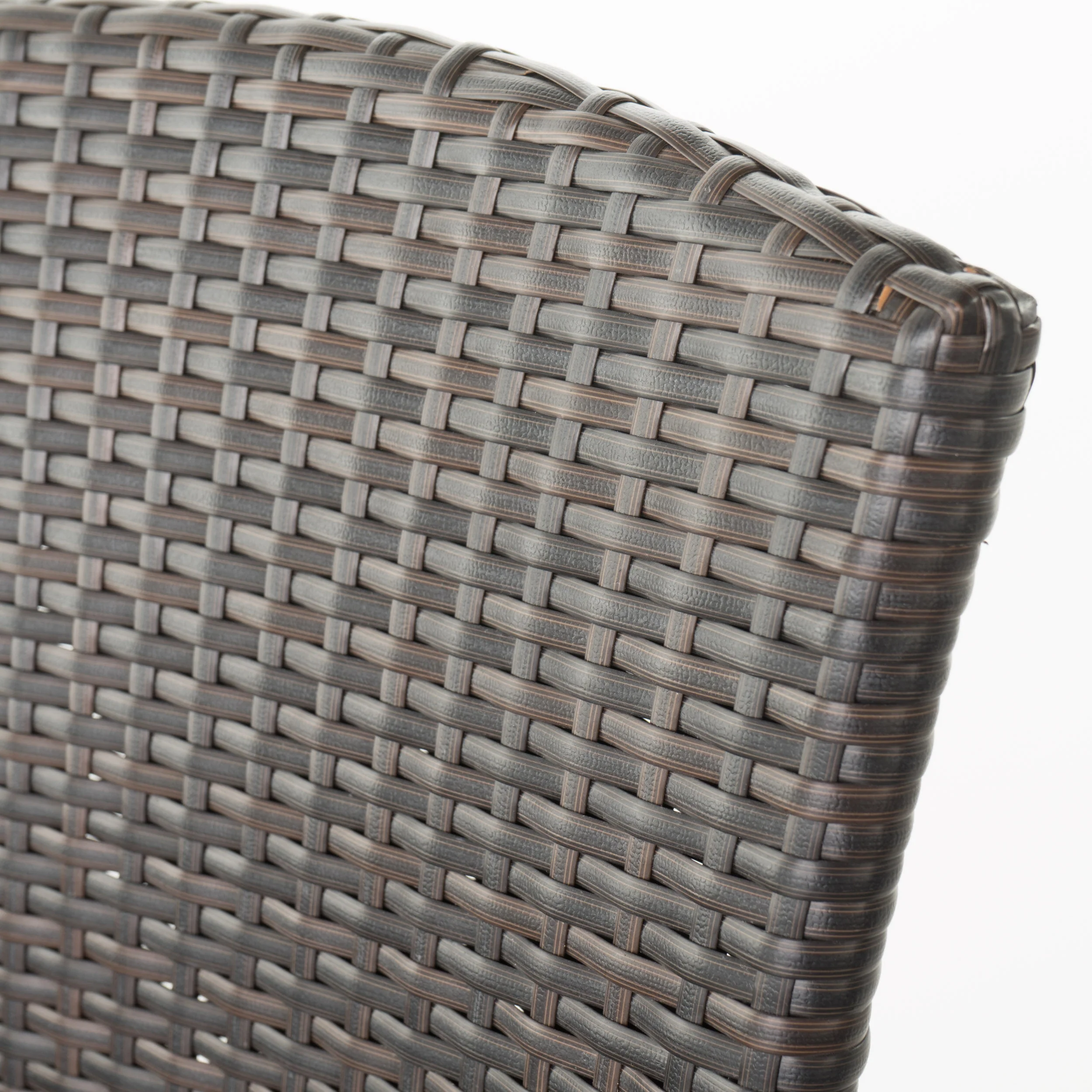 Lester Outdoor 3 Piece Square Multi-brown Wicker Bar Set - furnishings