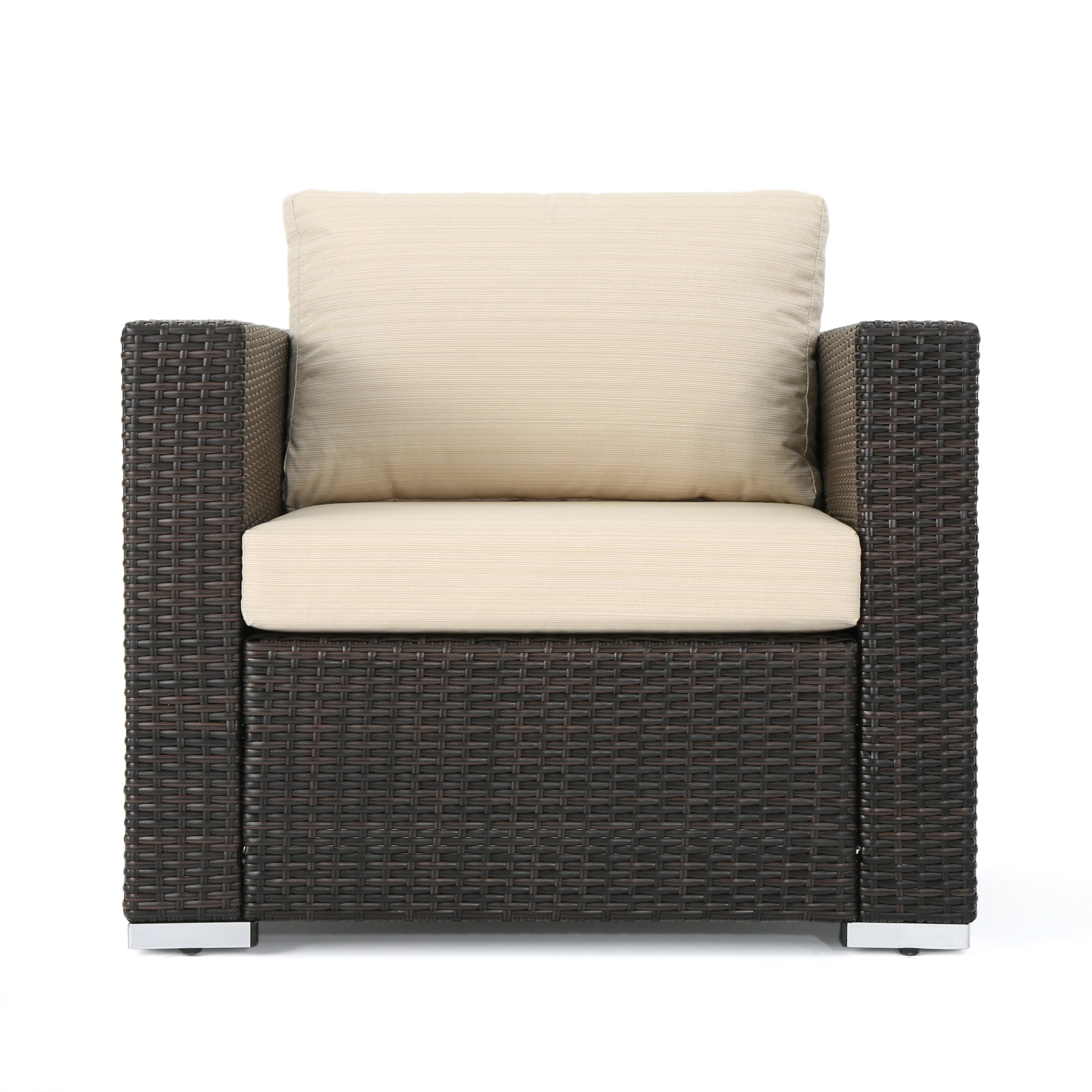 Avianna Outdoor Wicker Club Chair with Cushions - furnishings