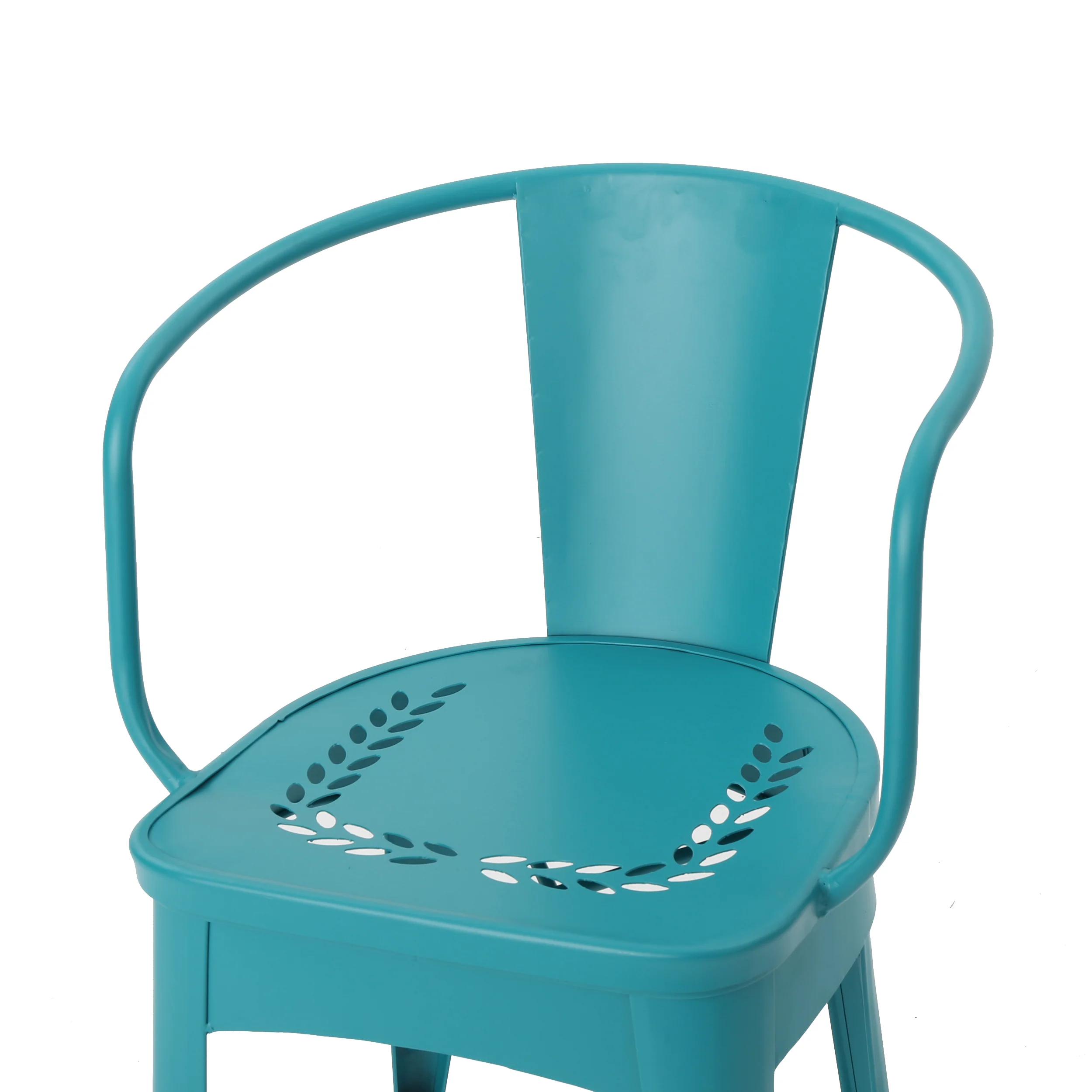 Leona Outdoor 3 Piece Paint Finished Iron Bistro Set - furnishings