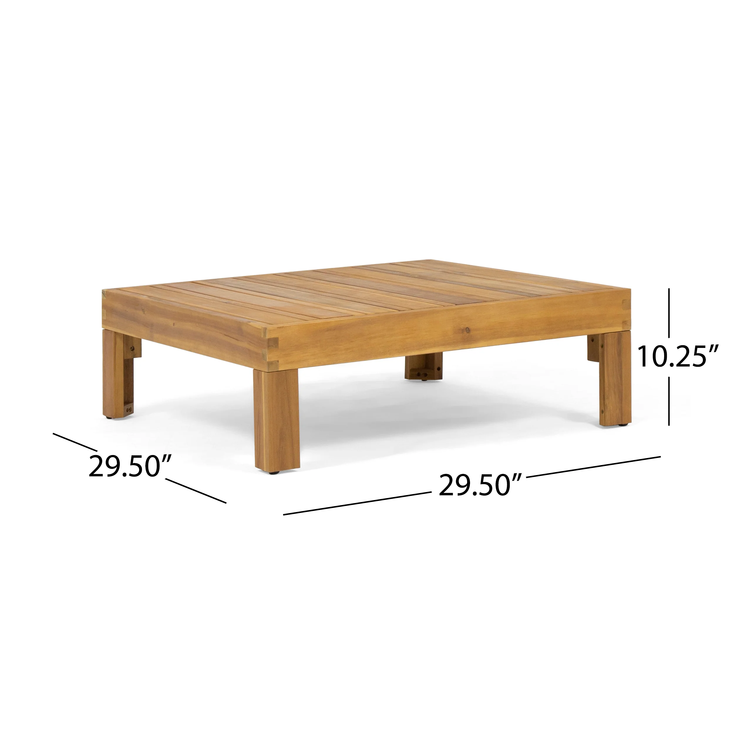Elizabeth Outdoor Wood and Wicker 5 Seater Sectional Sofa and Coffee Table Set - furnishings