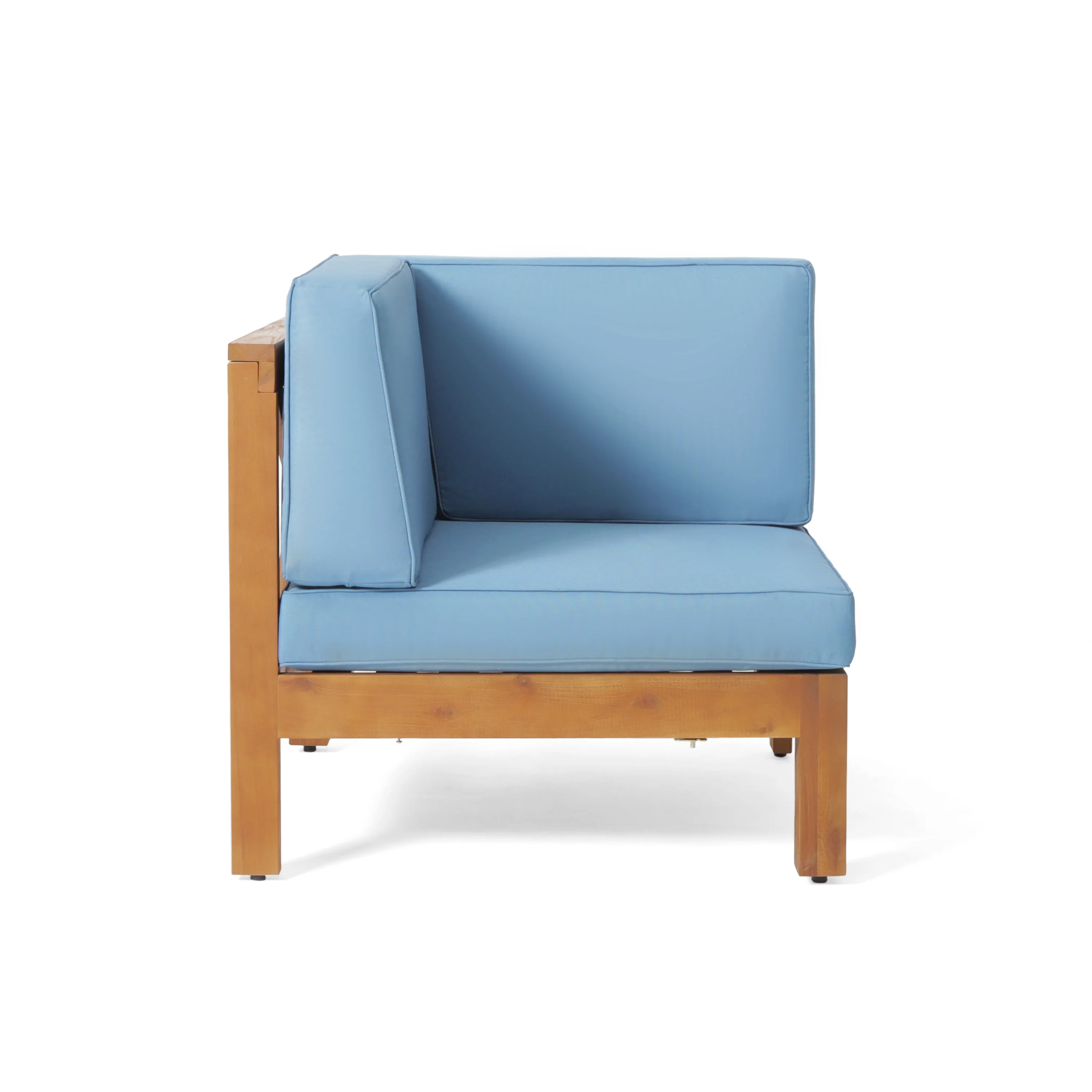 Isabella Outdoor 11 Seater Acacia Wood Sectional Sofa and Club Chair Set - furnishings