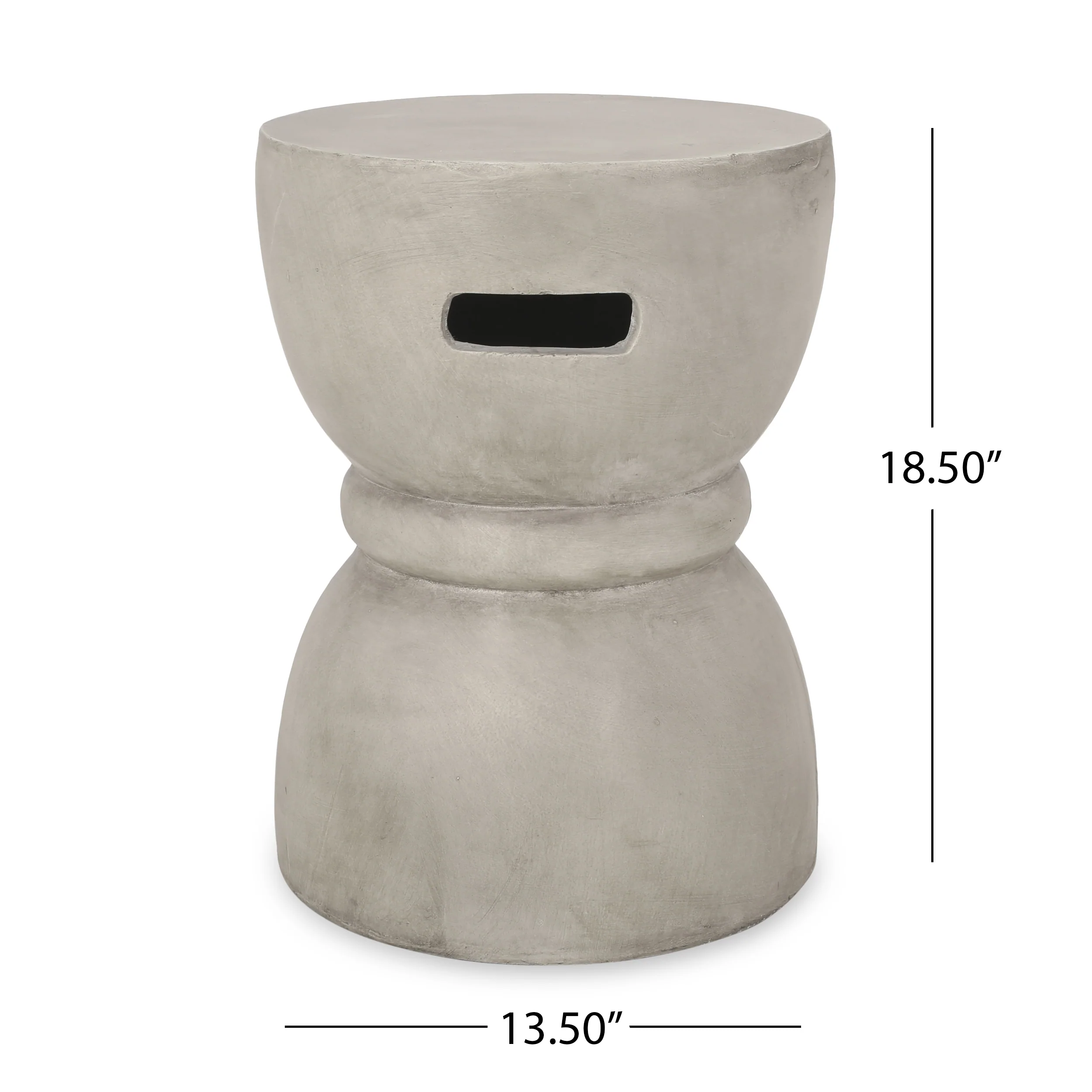 Domitri Outdoor Contemporary Lightweight Concrete Accent Side Table - furnishings