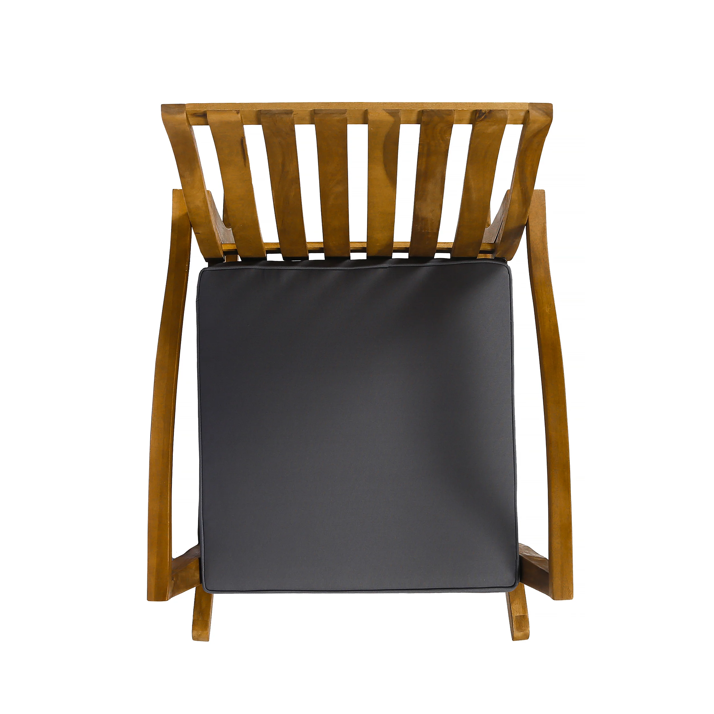 Muriel Outdoor Acacia Wood Rustic Style Rocking Chair with Cushions - furnishings
