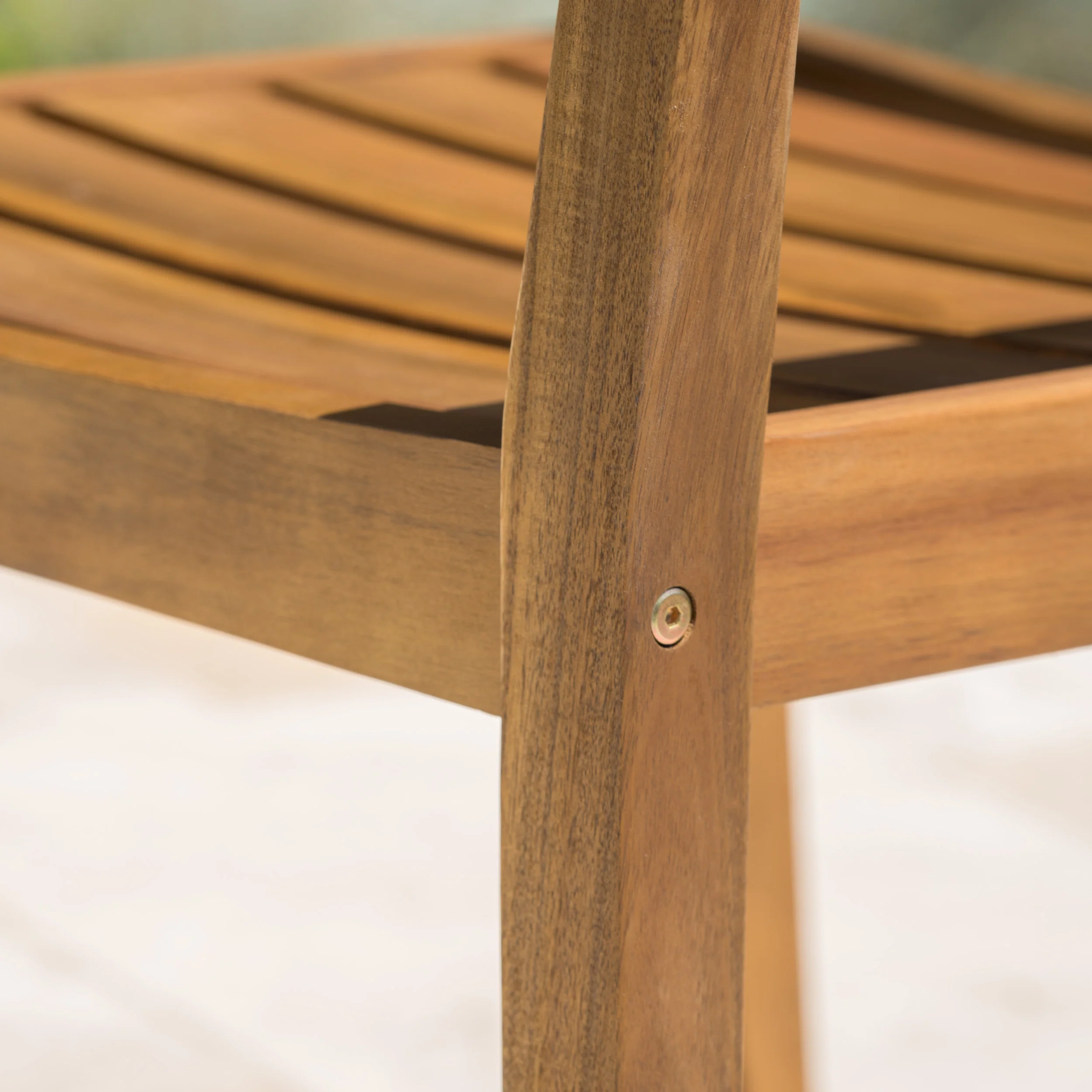 Stanyan Outdoor Teak Finish Acacia Wood Dining Chairs (Set of 2) - furnishings