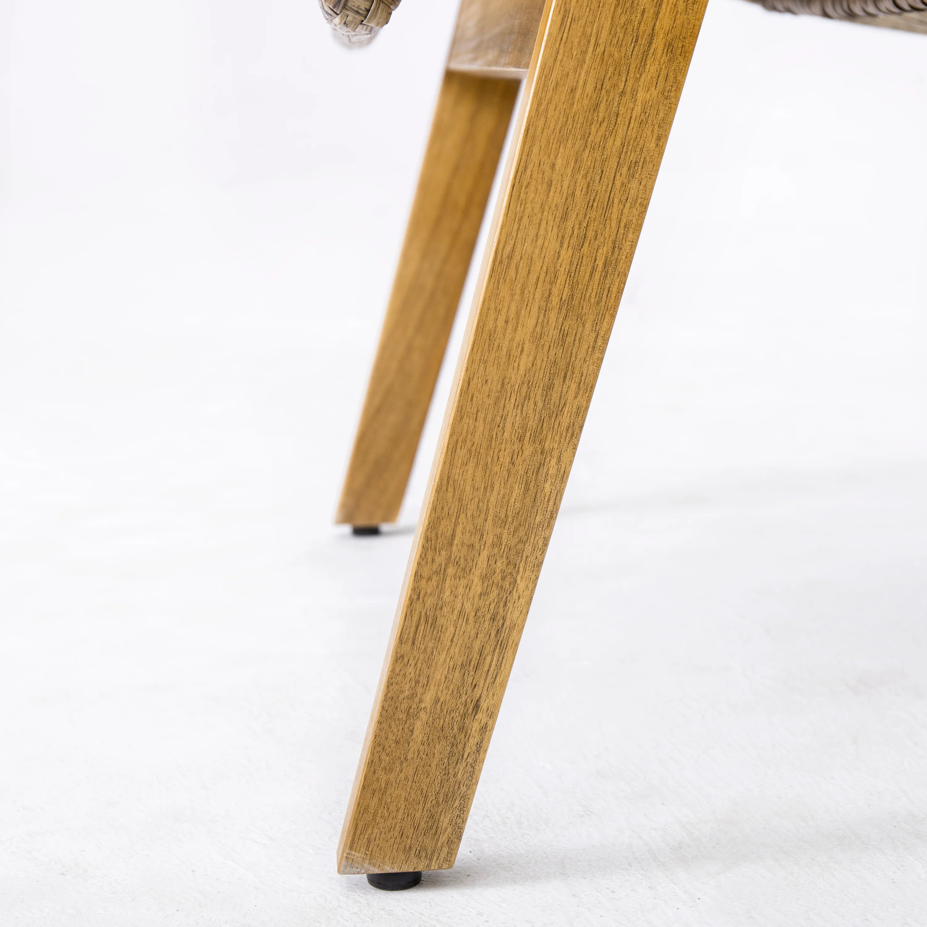 Aster Outdoor Teak Wood with both round and flat wicker club chair - furnishings