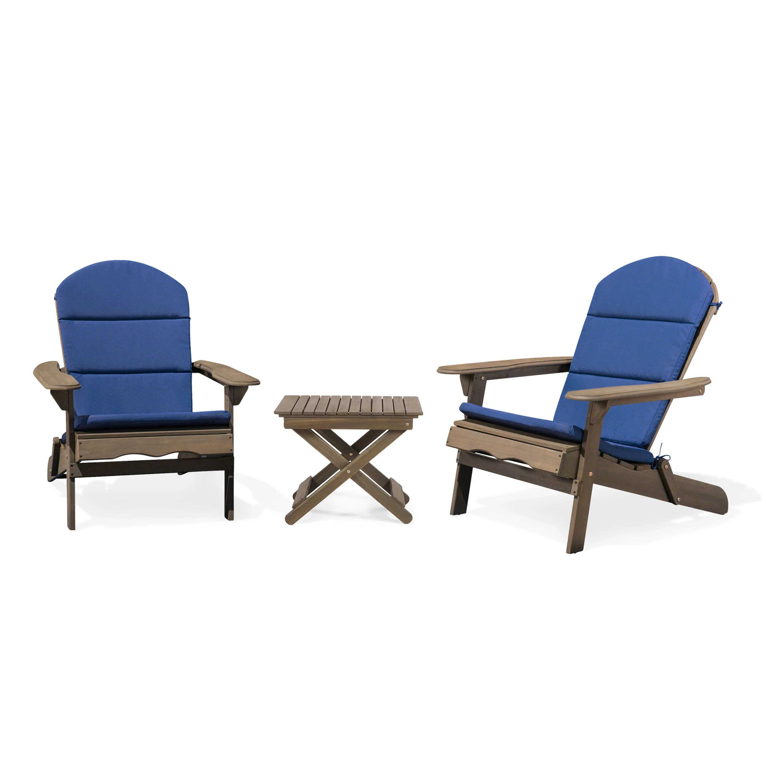 Reed Outdoor 2 Seater Acacia Wood Chat Set with Water Resistant Cushions - furnishings