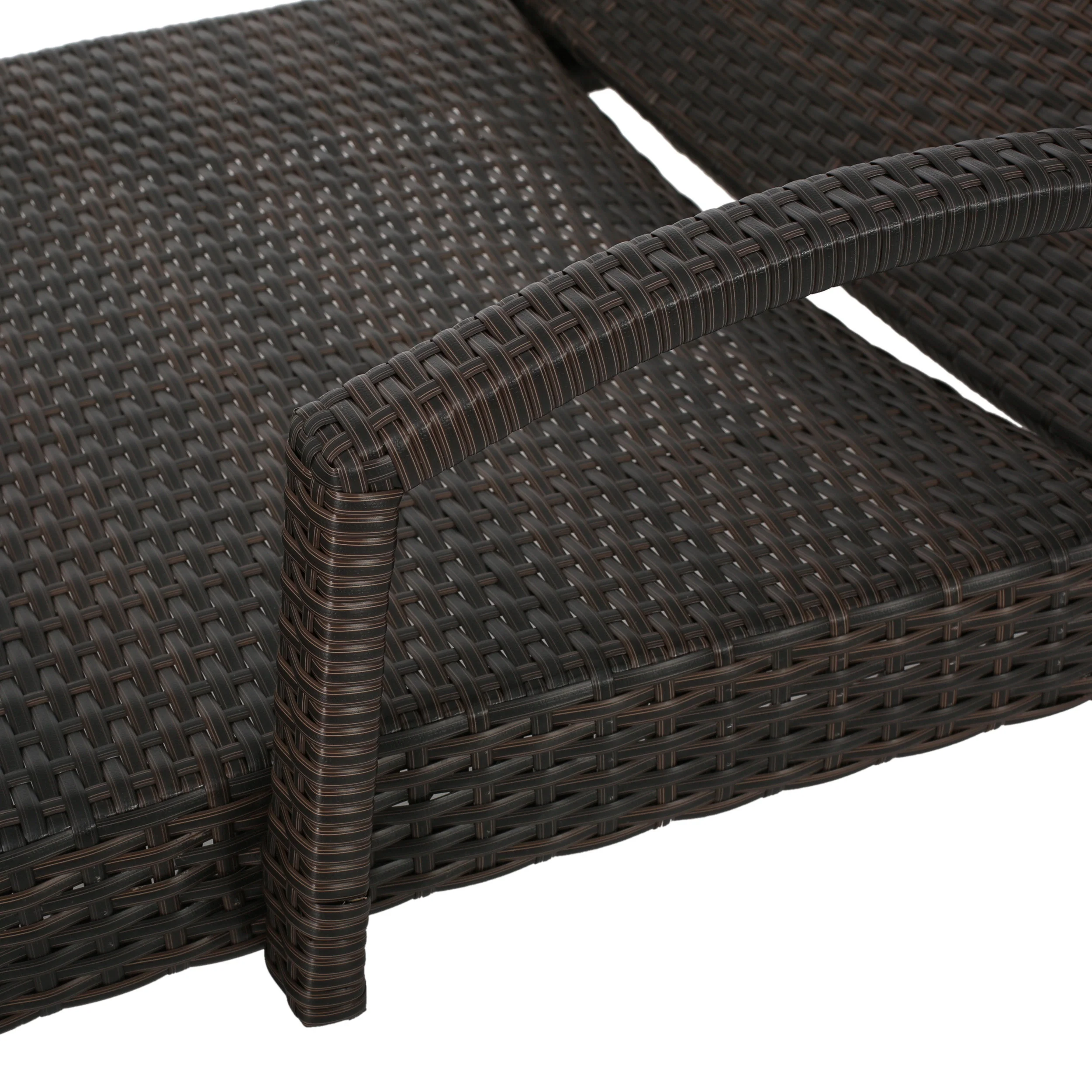 Lakeport Outdoor Adjustable Armed Chaise Lounge Chair w/ Cushion - furnishings