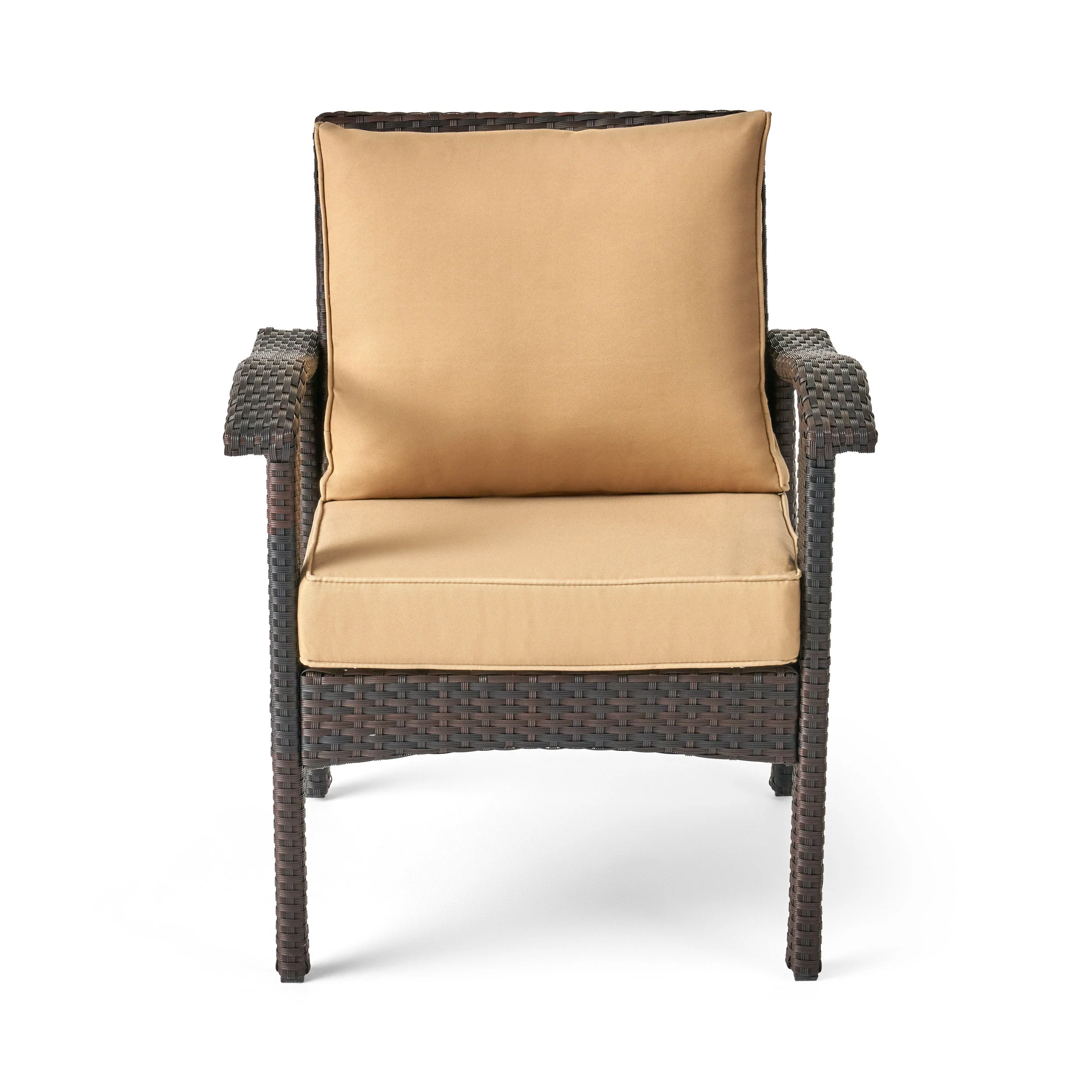 Mahala Outdoor 4 Club Chair Chat Set with Fire Pit - furnishings