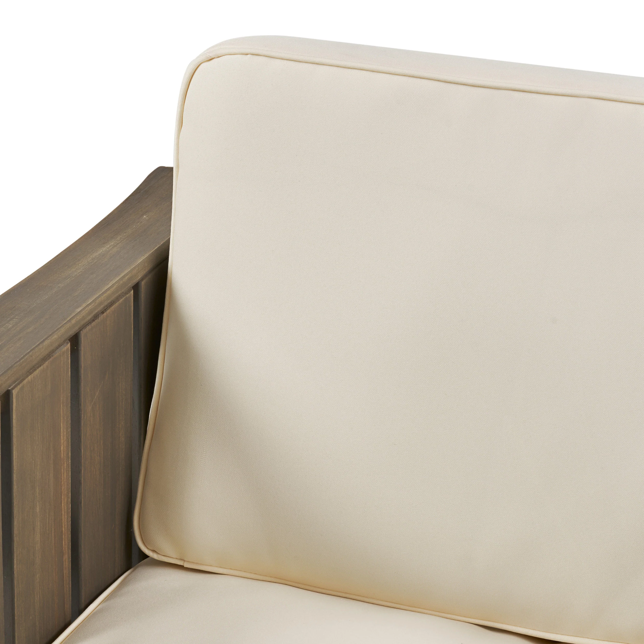 Edward Outdoor Acacia Wood Club Chairs with Water Resistant Cushions (Set of 2) - furnishings