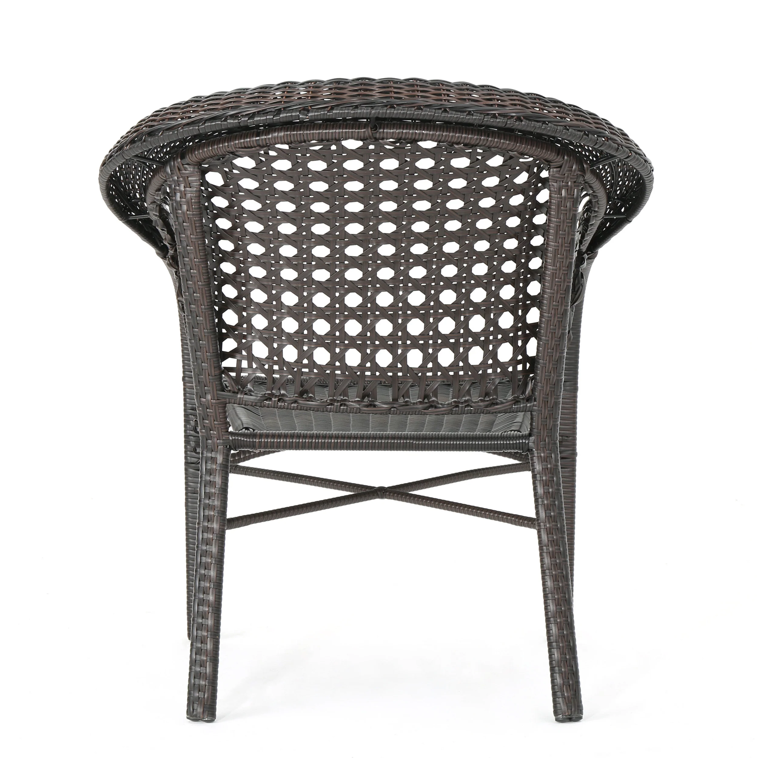Malibu Brown 3pc Wicker Bistro Set - furnishings