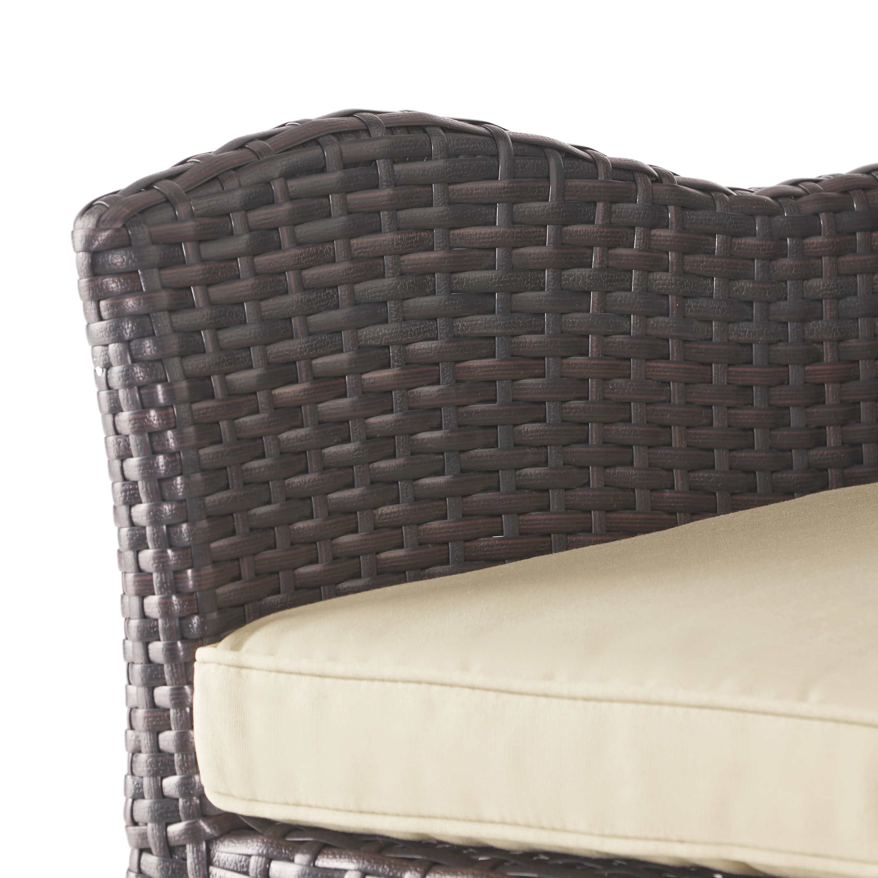Royer Modern Outdoor Multi-Brown Wicker Swivel Barstool with Tapered Legs - furnishings