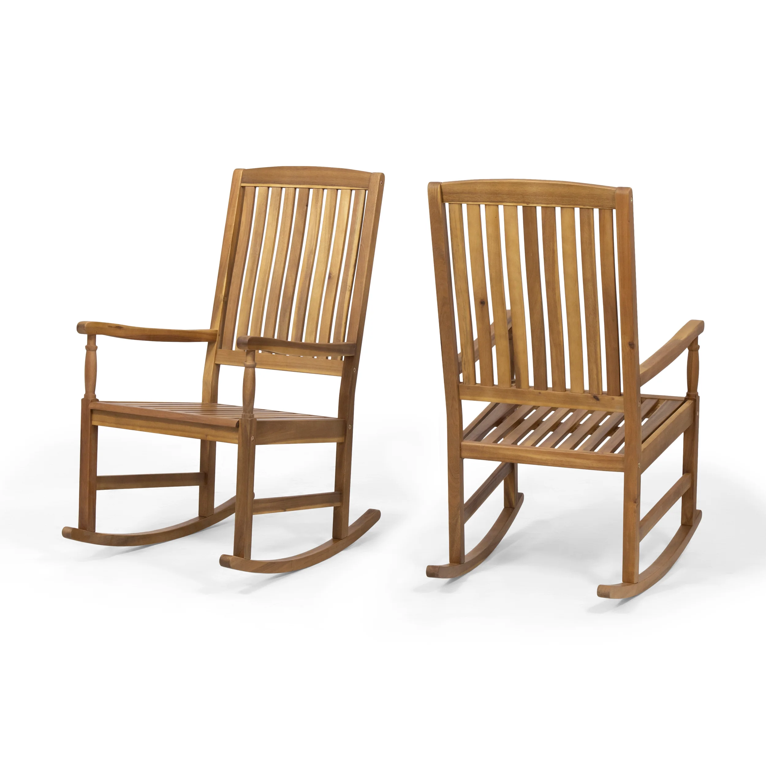Penny Outdoor Acacia Wood Rocking Chairs (Set of 2) - furnishings