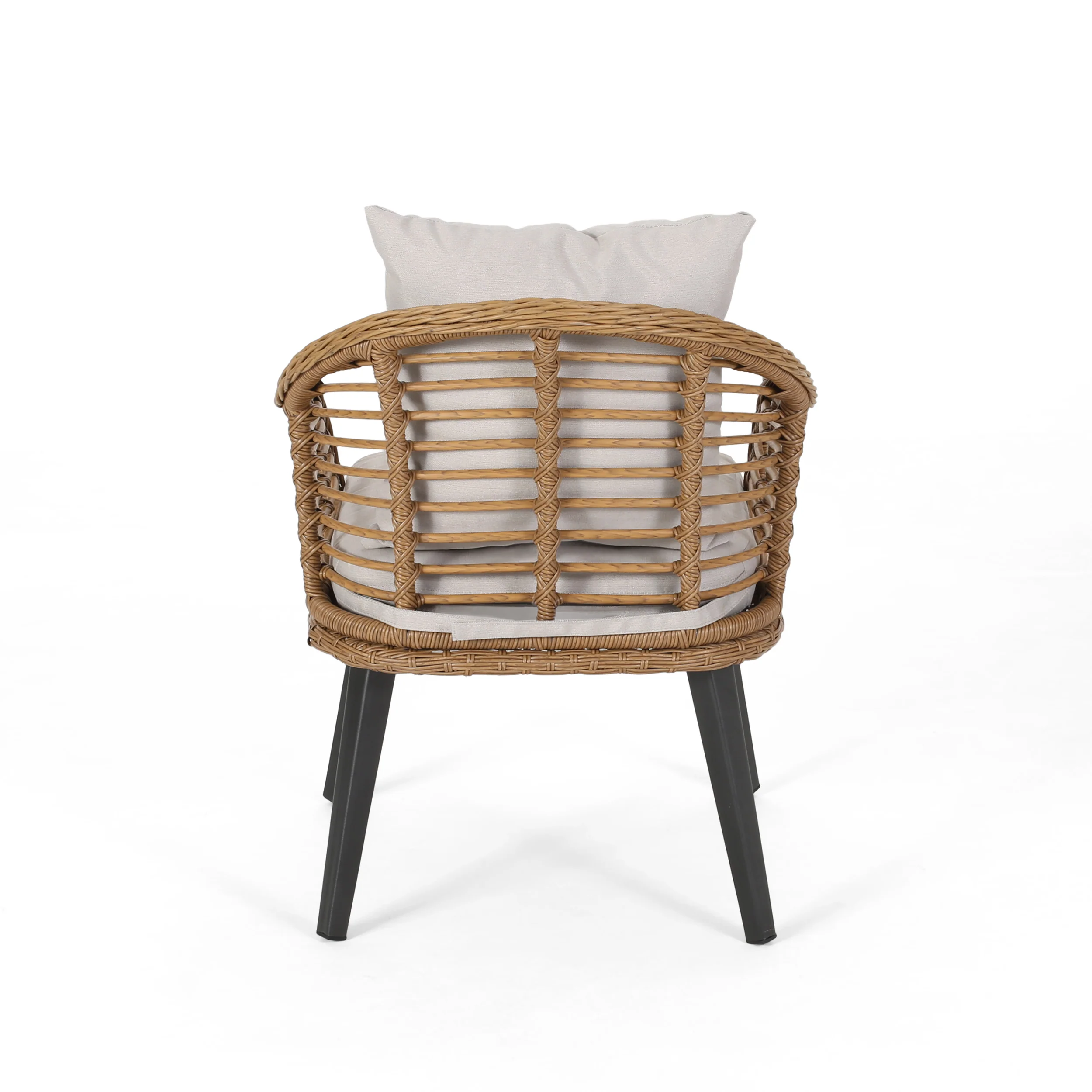 Madison Outdoor Wicker Club Chairs with Cushions (Set of 2) - furnishings